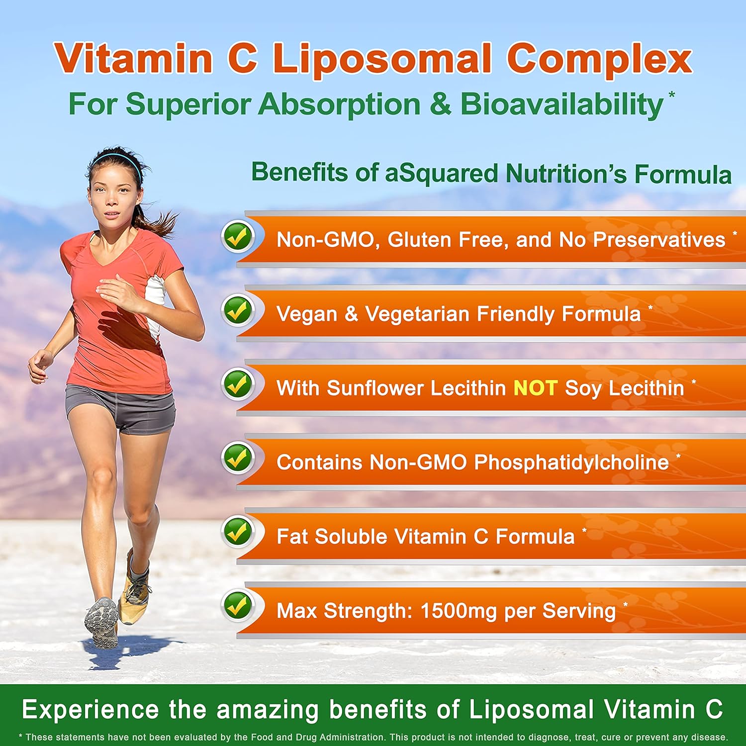 aSquare Nutritio Vitami Liposoma Comple 1500m Supplemen 18 Capsule Hig Absorptio VI Ascorbi Aci Pill Support Immun Syste Collage Healt 9 Servings