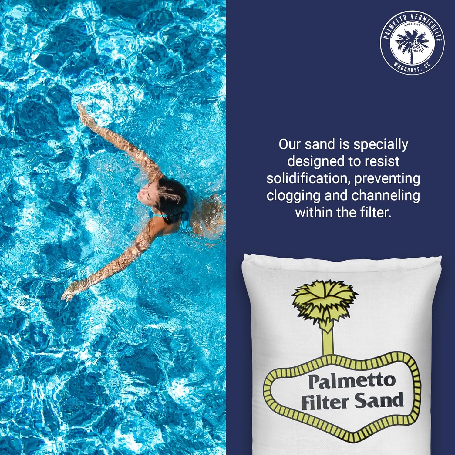 Palmetto 4 Pack Pool Filter Sand for Residential and Commercial Pumps, 50 lbs