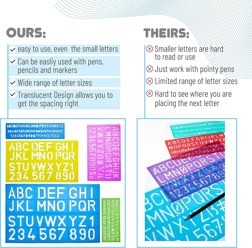 Mr Pe Letter an Number Alphabe Templates Lette Stencils Pac o 5