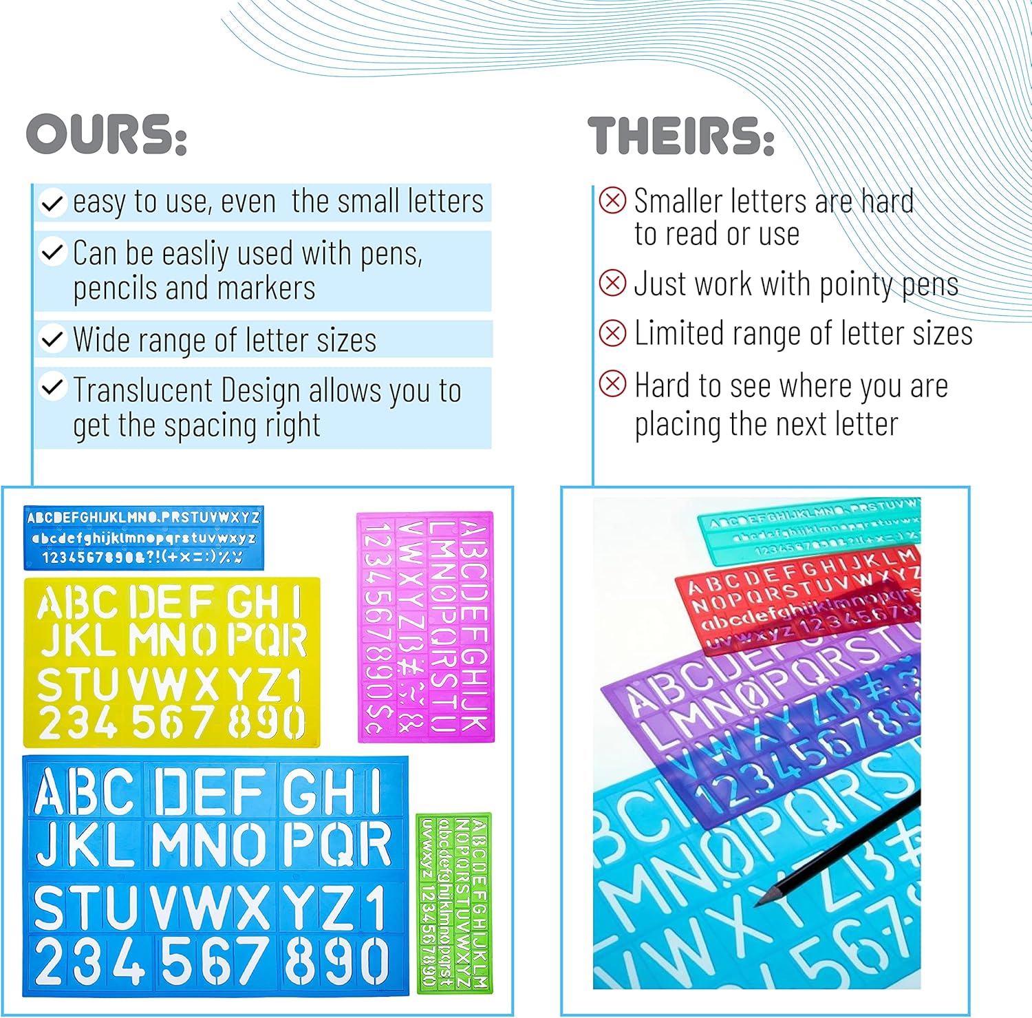 Mr Pe Letter an Number Alphabe Templates Lette Stencils Pac o 5