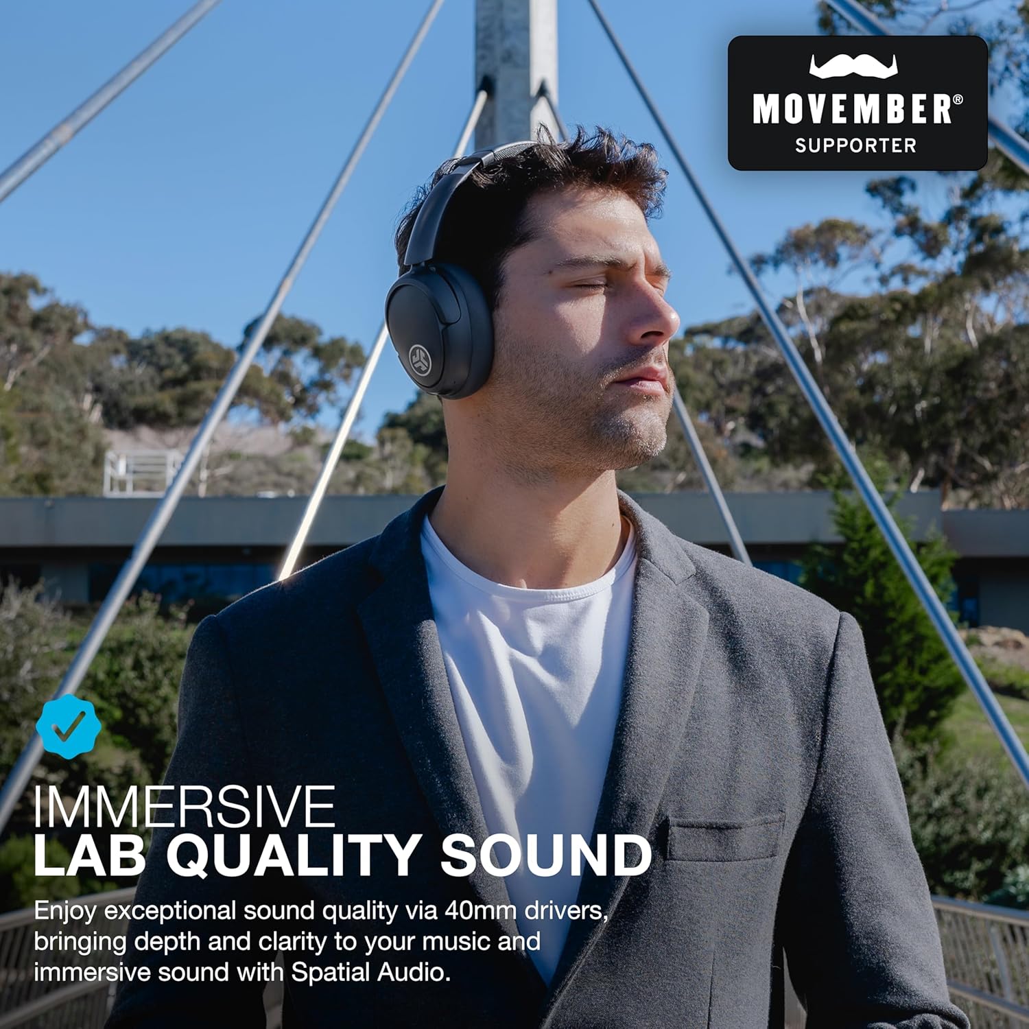 Lux ANC Wireless Headphones, Graphite, Hybrid Active Noise Cancelling, Customizable Sound, Spatial Audio Compatible, Premium Over-Ear Bluetooth Headset