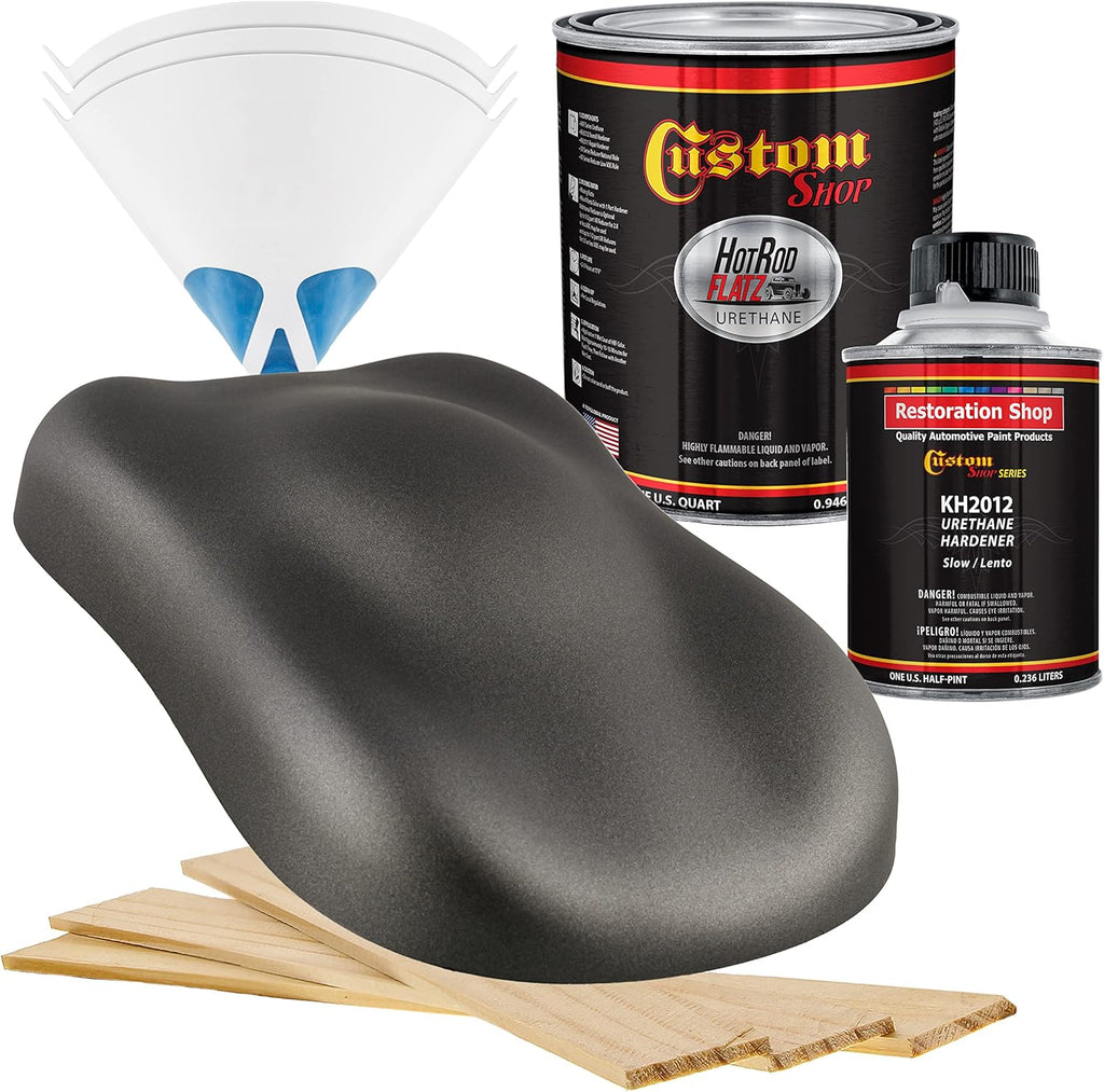 Custo Sho Dar Charcoa Metalli Ho Ro Flat Fla Matt Sati Urethan Aut Pain Complet Quar Pain Ki Professiona Lo Shee Automotive Ca Truc Coating 4: Mi Ratio