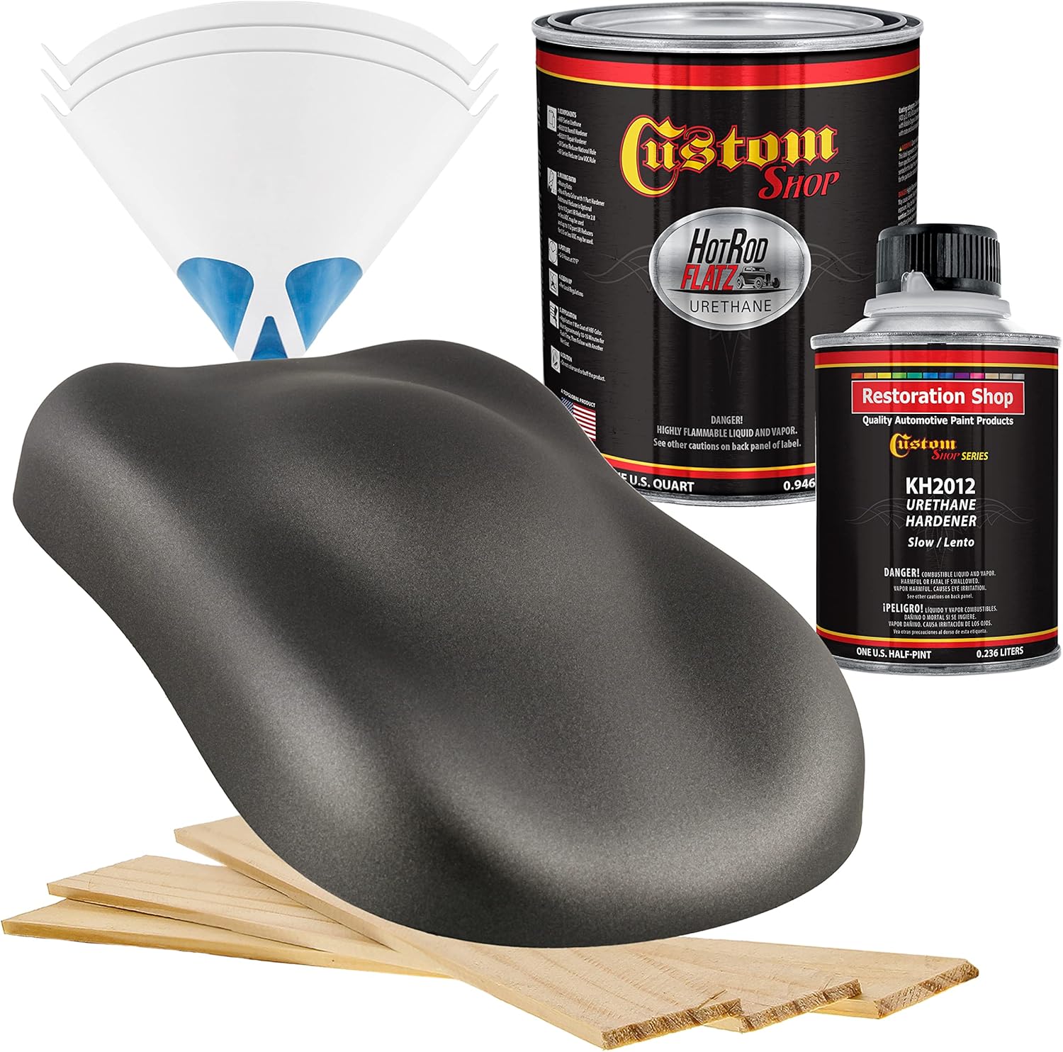 Custo Sho Dar Charcoa Metalli Ho Ro Flat Fla Matt Sati Urethan Aut Pain Complet Quar Pain Ki Professiona Lo Shee Automotive Ca Truc Coating 4: Mi Ratio