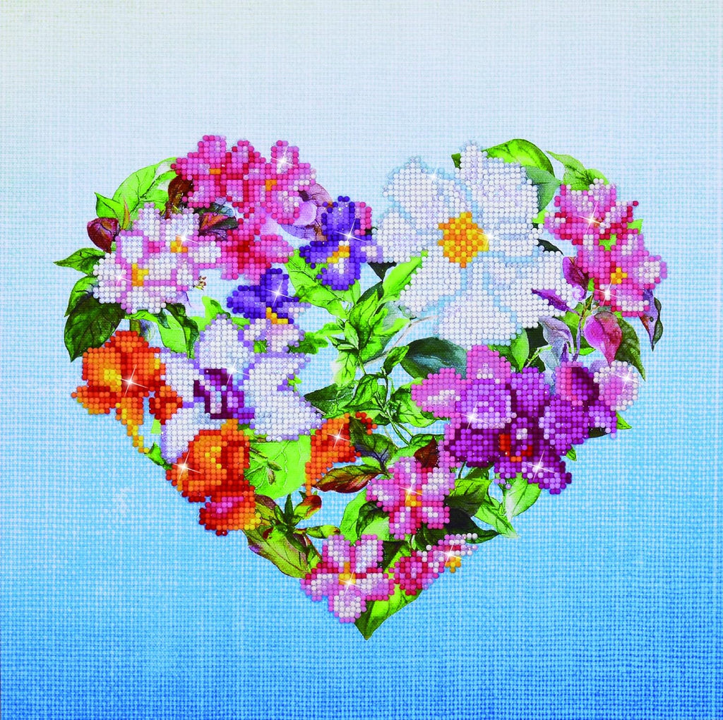 DIAMON DOT Flowe Hear Flora Diamon Paintin Kit fo Adult Diamon Ar Kit Relaxin Creativ Craf Ki wit Dot Gem 15inchx15inch