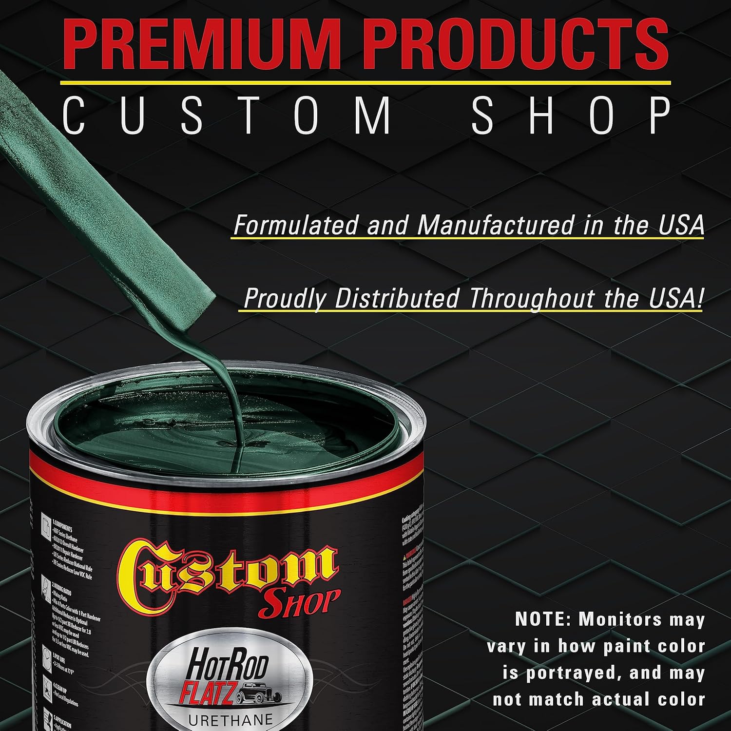 Custo Sho Dar Tea Metalli Ho Ro Flat Fla Matt Sati Urethan Aut Pain Complet Gallo Pain Ki Professiona Lo Shee Automotive Ca Truc Coating 4: Mi Ratio