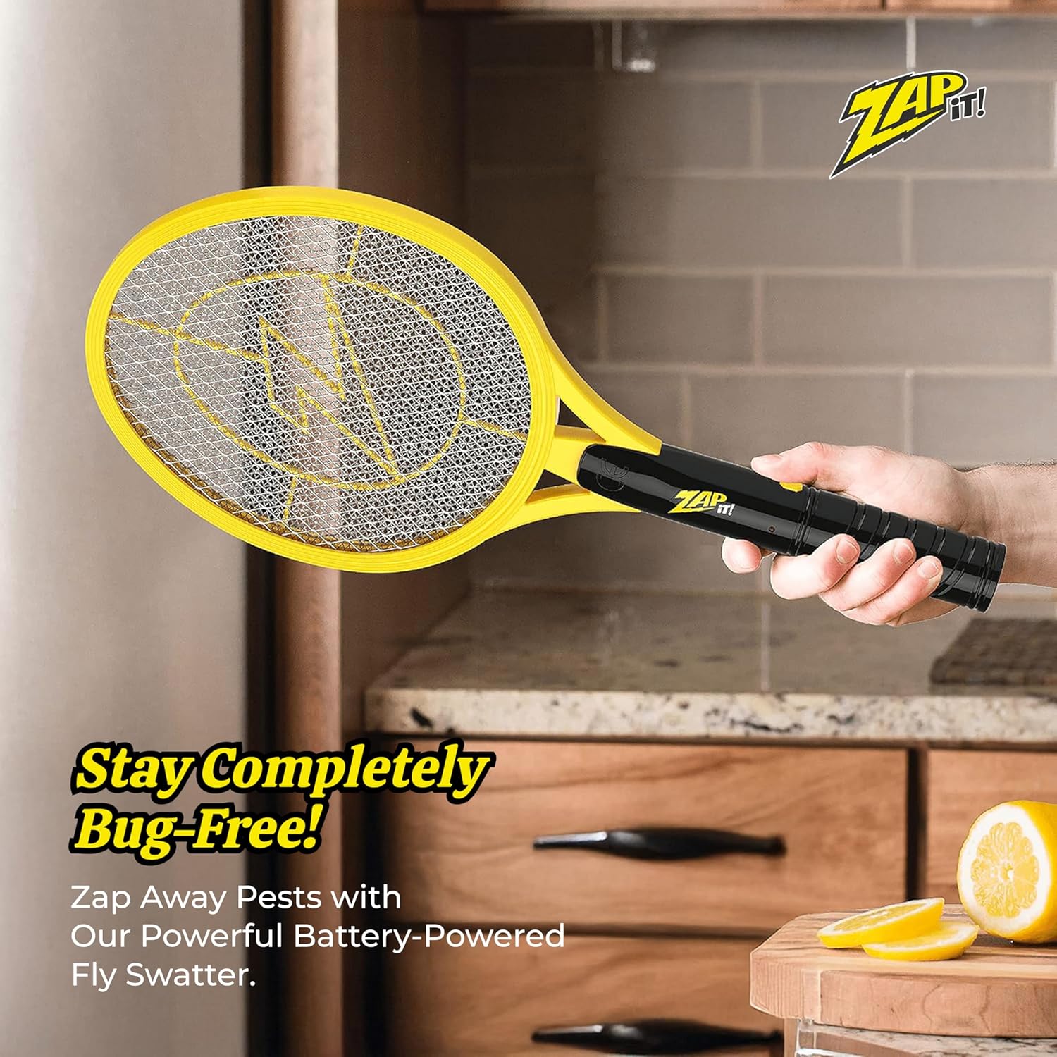 ZA IT Electri Fl Swatte Racke 3,50 Vol Bu Zappe Racke Battery-Powere Fl Zappe an Mosquit Racque Zapper wit A Batterie Include Lightweigh an Compac fo Indoor o Outdoor