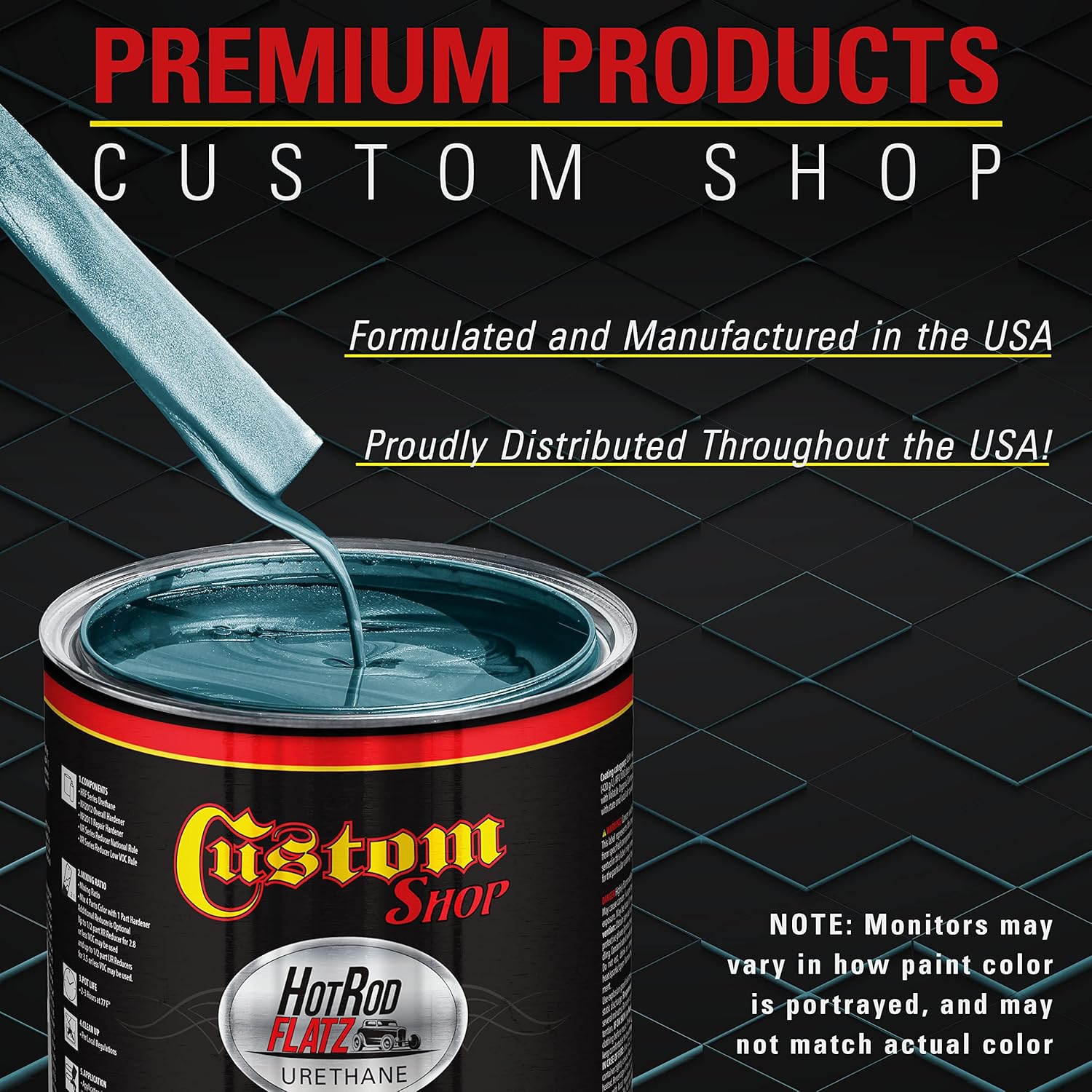 Custo Sho Gulfstrea Aqu Metalli Ho Ro Flat Fla Matt Sati Urethan Aut Pain Complet Gallo Pain Ki Professiona Lo Shee Automotive Ca Truc Coating 4: Mi Ratio