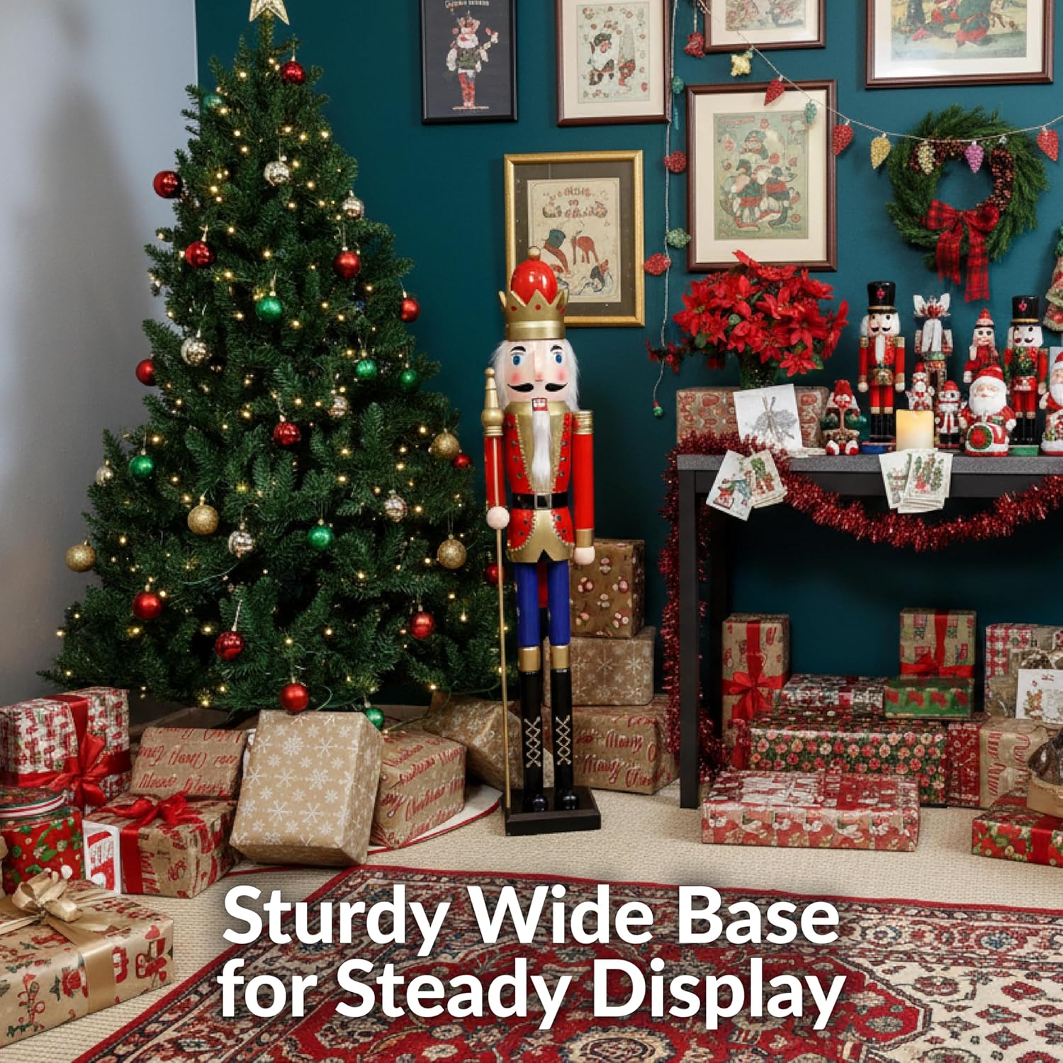 Arnol Th Stron 4f Nutcracke Christma Deco Indoo Traditiona Woode Christma Nutcracke Deco Statue