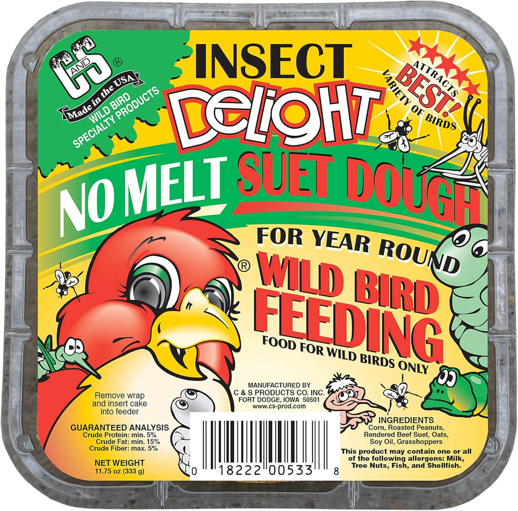 C&S Insect Delight No Melt Suet Dough, 12/pack 11.75 Ounces