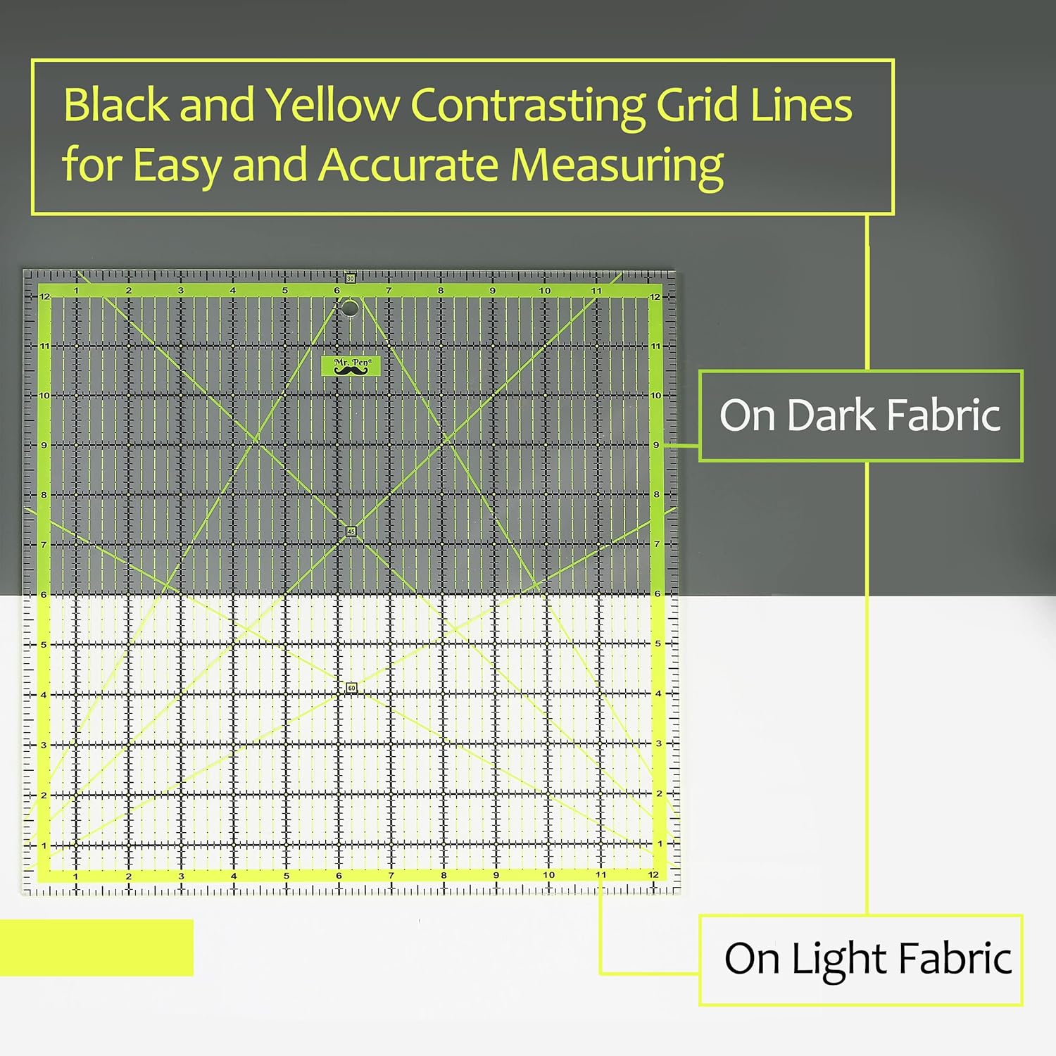 Quiltin Rule Set Pcs Size (4.5inchX4.5inch)-(6inchX6)-(9.5inchX9.5inch)-(12.5inchX12.5inch) Quiltin Squares Quil Ruler Ruler fo Quiltin an Sewing Clea Quiltin Ruler Quil Rulers Acryli Ruler