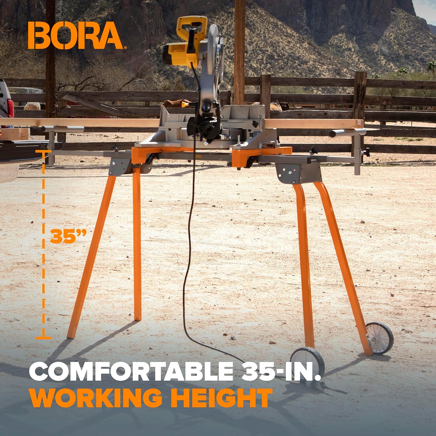 BOR Universa Mite Sa Stan wit Quic Releas Too Mountin System Portabl Mite Sa Stan 50 Lb Ma Weigh Loa 34-inc Heigh wit Outrigge Arm U t 11 Inche PM-4000 Orange