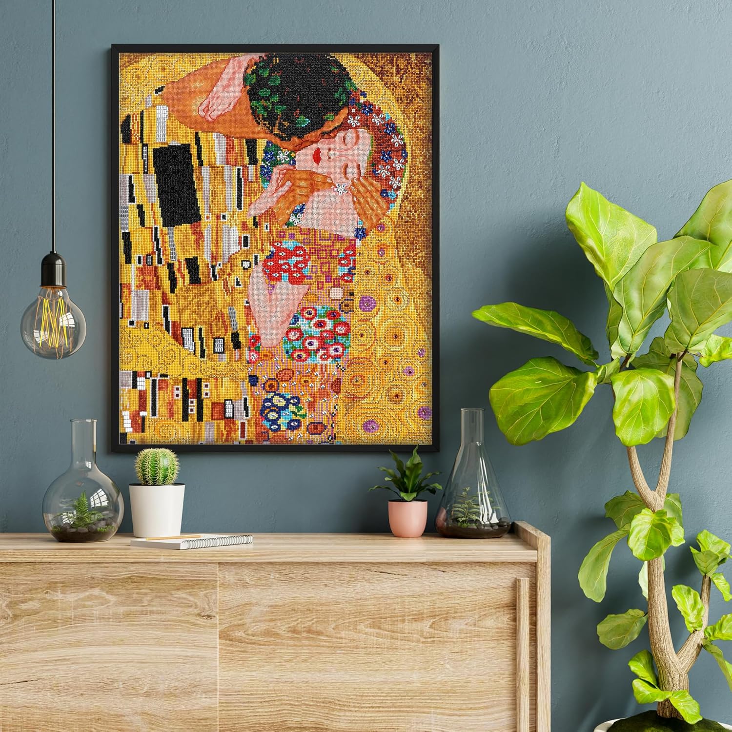 Diamon Dot Th Kis (Apre Klimt Diamon Paintin Kit fo Adult Diamon Ar Kit Relaxin Creativ Craf Ki wit Dot Gem 22x28