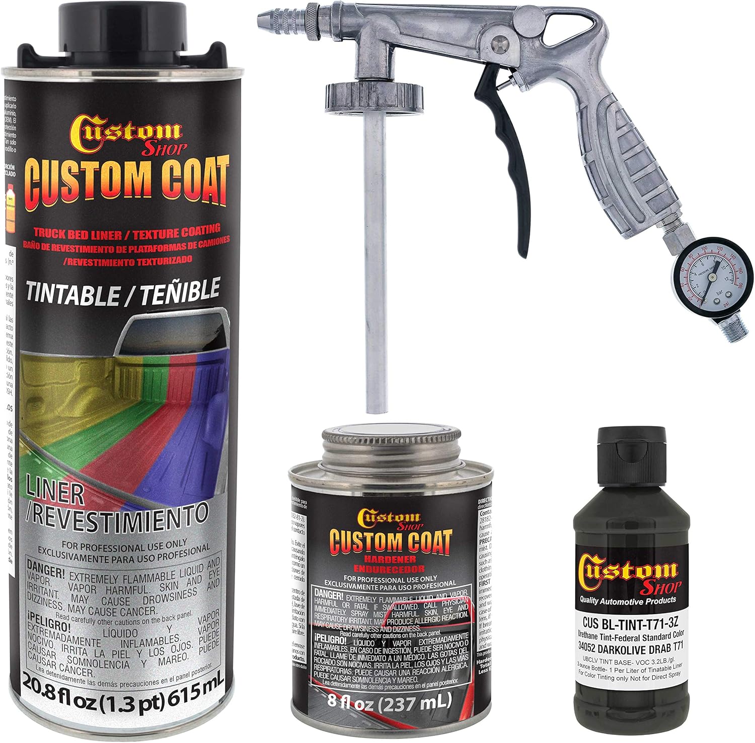 Custo Coa Federa Standar Colo 3405 USM Dar Oliv Dra T7 Urethan Spray-O Truc Be Liner Quar Ki wit Spra Gu an Regulato Durabl Texture Protectiv Coatin Eas Mix