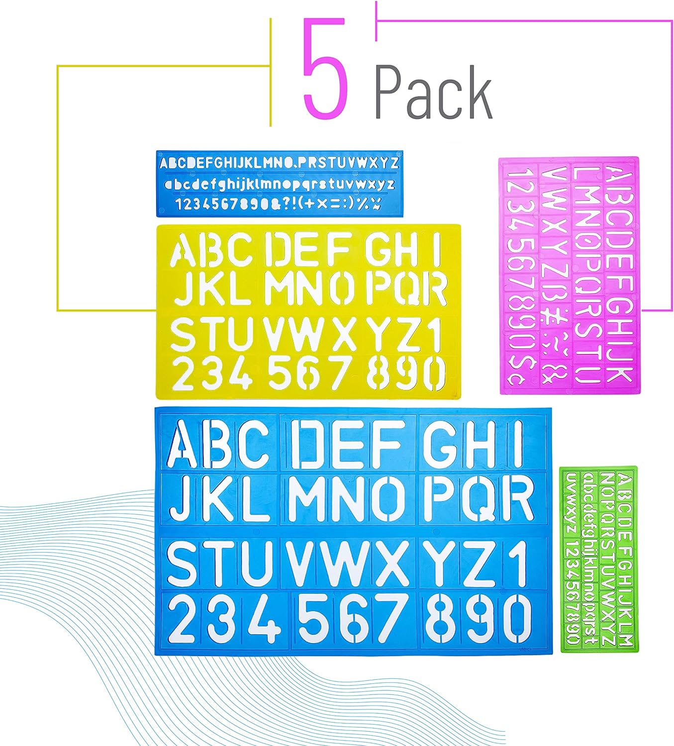 Mr Pe Letter an Number Alphabe Templates Lette Stencils Pac o 5