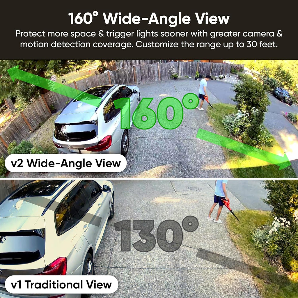 WYZ Floodligh Camer v wit Plug-i Mount 2 H Outdoo Securit Camera Colo Nigh Vision Motio Activated Electrica Bo wit 20f Weather-Resistan Powe Cable Eas Installatio (White)