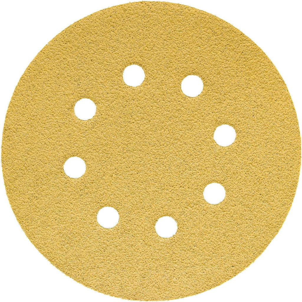 Dura-Gold Premium 60 Grit 5inch Sandpaper Discs, 8 Hole Pattern Dustless, 50 Discs - Hook Loop Backing for Orbital DA Sander, Detailing Finishing Color Sanding Automotive Paint Woodworking