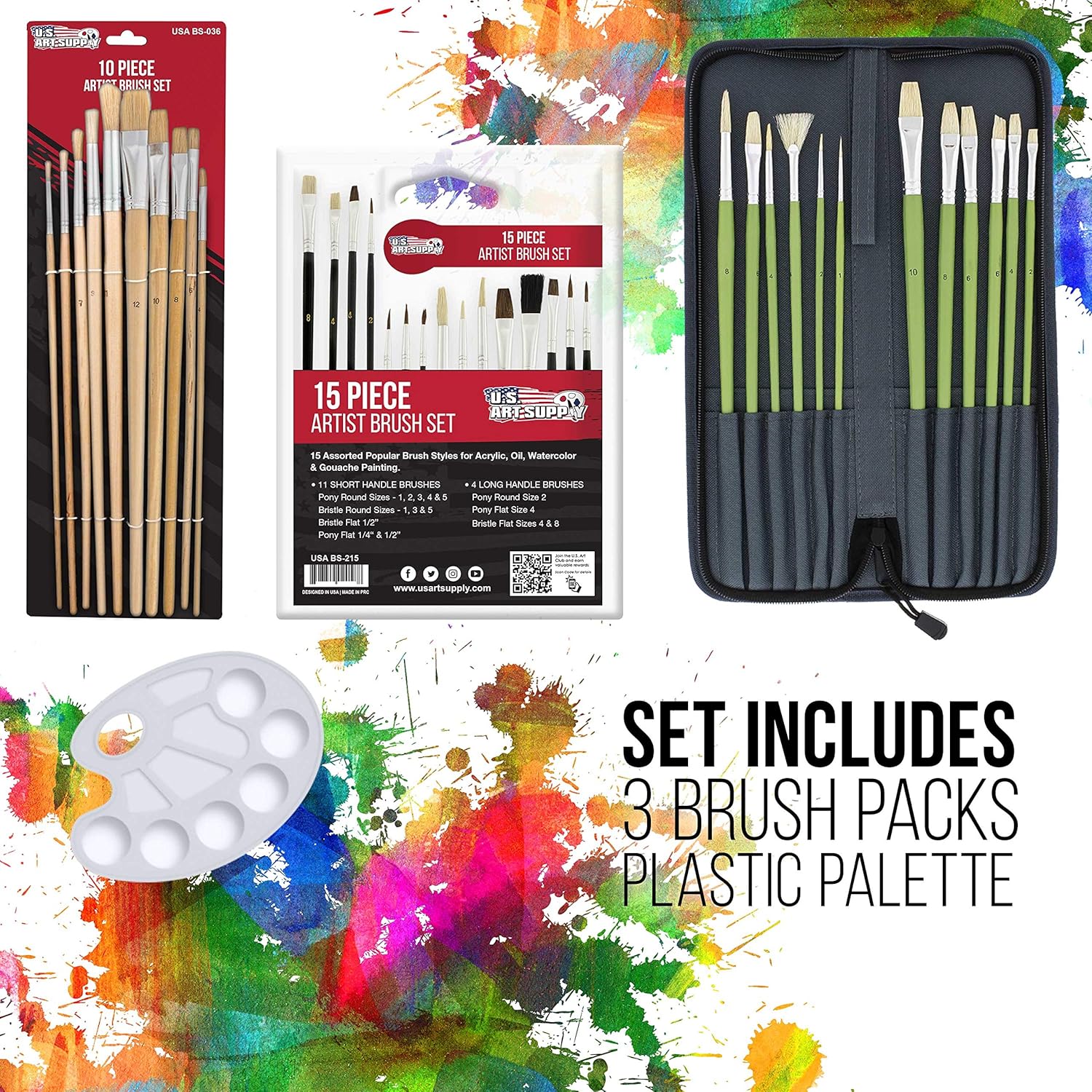 U.S Ar Suppl 70-Piec Artis Oi Paintin Se wit Aluminu Fiel Easel Woo Tabl Easel 2 Oi Pain Colors 3 Brushes Stretche Canvases Canva Panels Paintin Pad Palett More