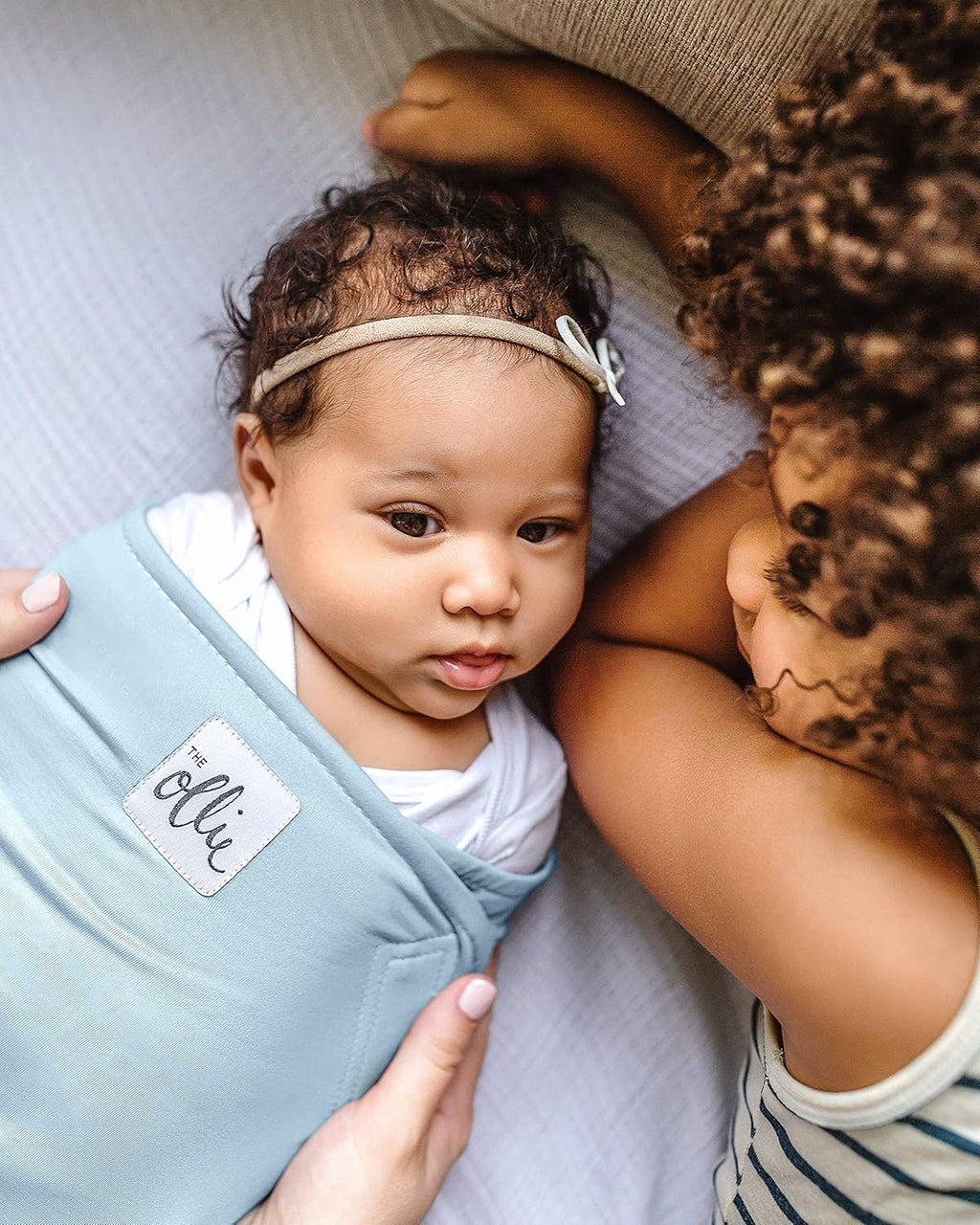 Th Olli Swaddl Bundl  Slee Swaddle fo Babie Breathable Moisture-Wickin Fabri t Preven Overheatin Soft Adjustabl Fi Idea fo Newborn (Sk Steele)