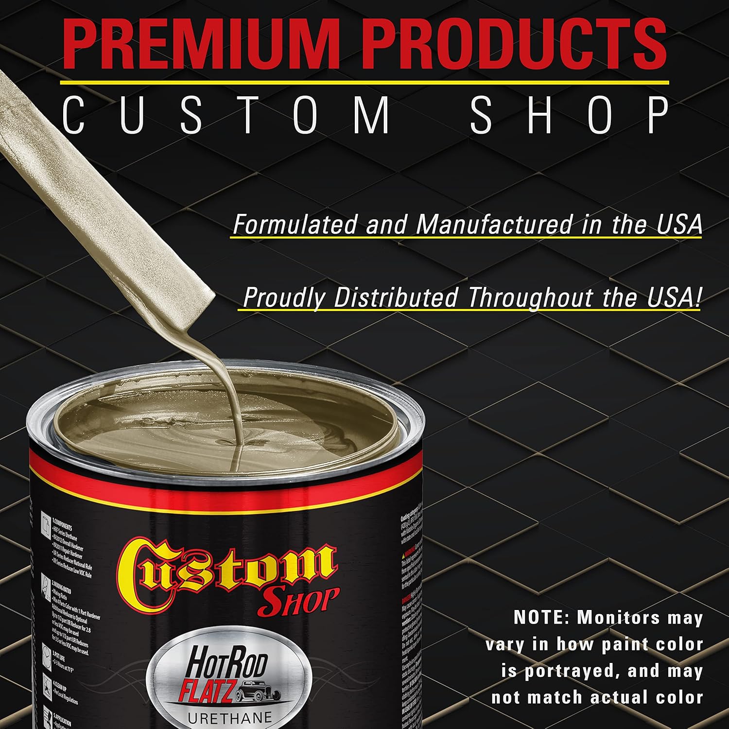 Custo Sho Arizon Bronz Metalli Ho Ro Flat Fla Matt Sati Urethan Aut Pain Complet Gallo Pain Ki Professiona Lo Shee Automotive Ca Truc Coating 4: Mi Ratio