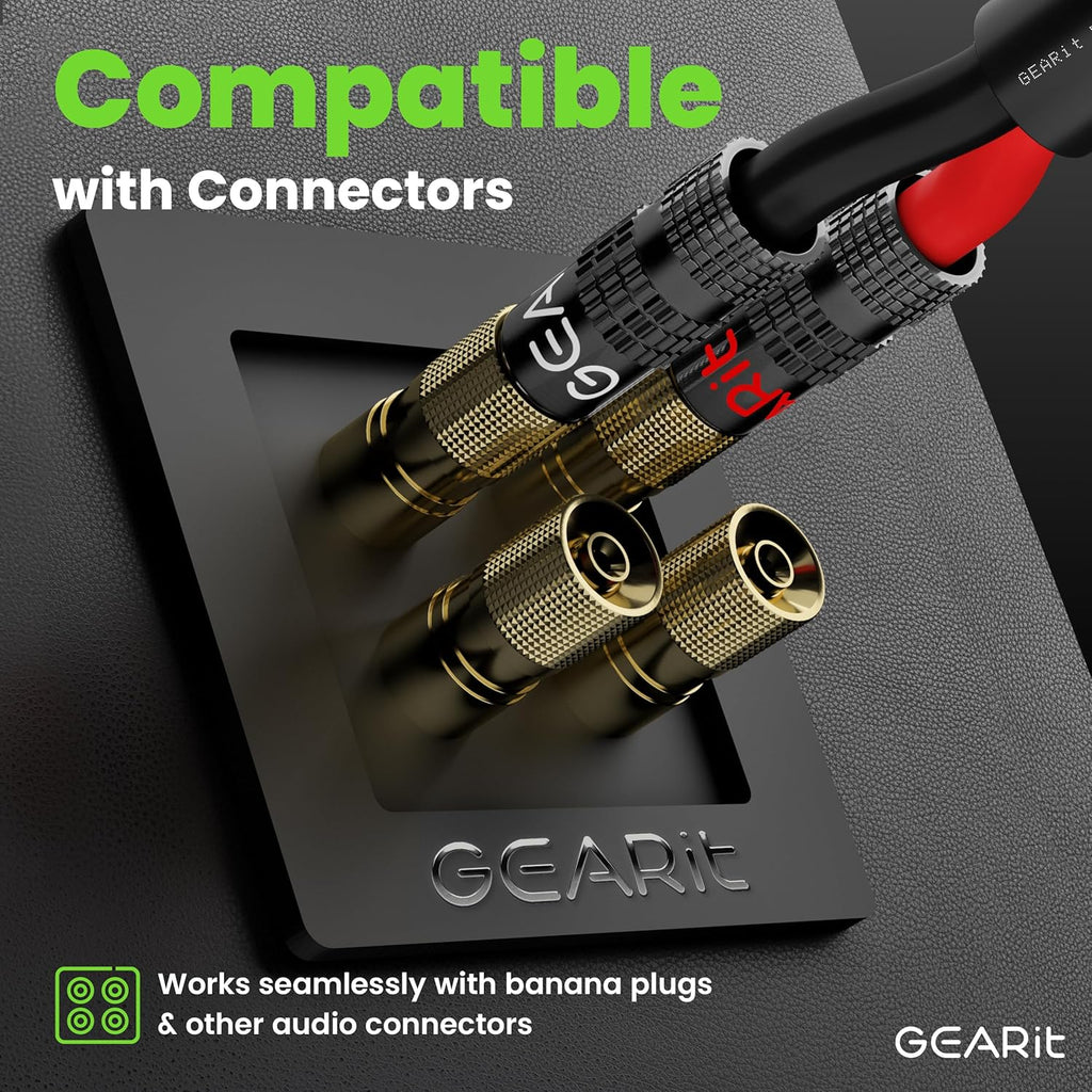 GEARit Outdoor Speaker Wire CL3 Rated, 16 Gauge Speaker Wire, Speaker Cable 250 ft for Outdoor Speakers, Patio, Garden, Backyard Audio, Direct Burial in Ground/in Wall, OFC (Black, 2-Conductors)
