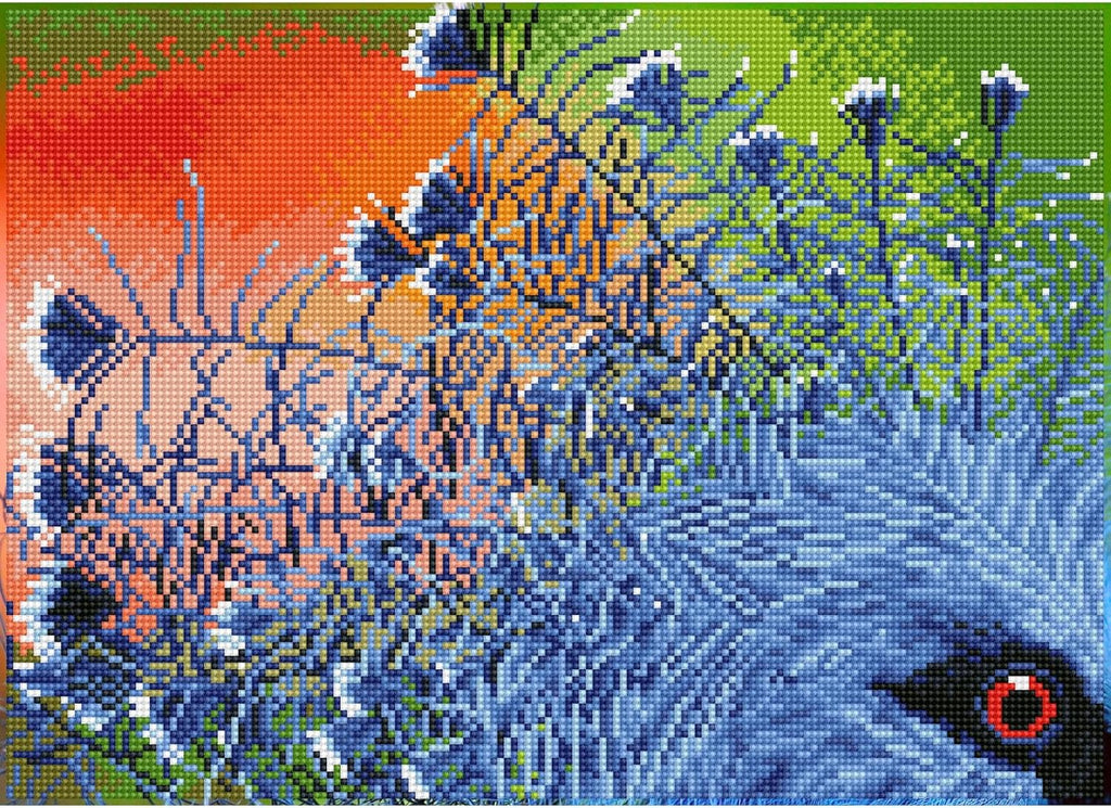 DIAMON DOT a Exoti Bir Diamon Paintin Kit fo Adult Diamon Ar Kit Relaxin Creativ Craf Ki wit Dot Gem 16.9inchx12.2inch