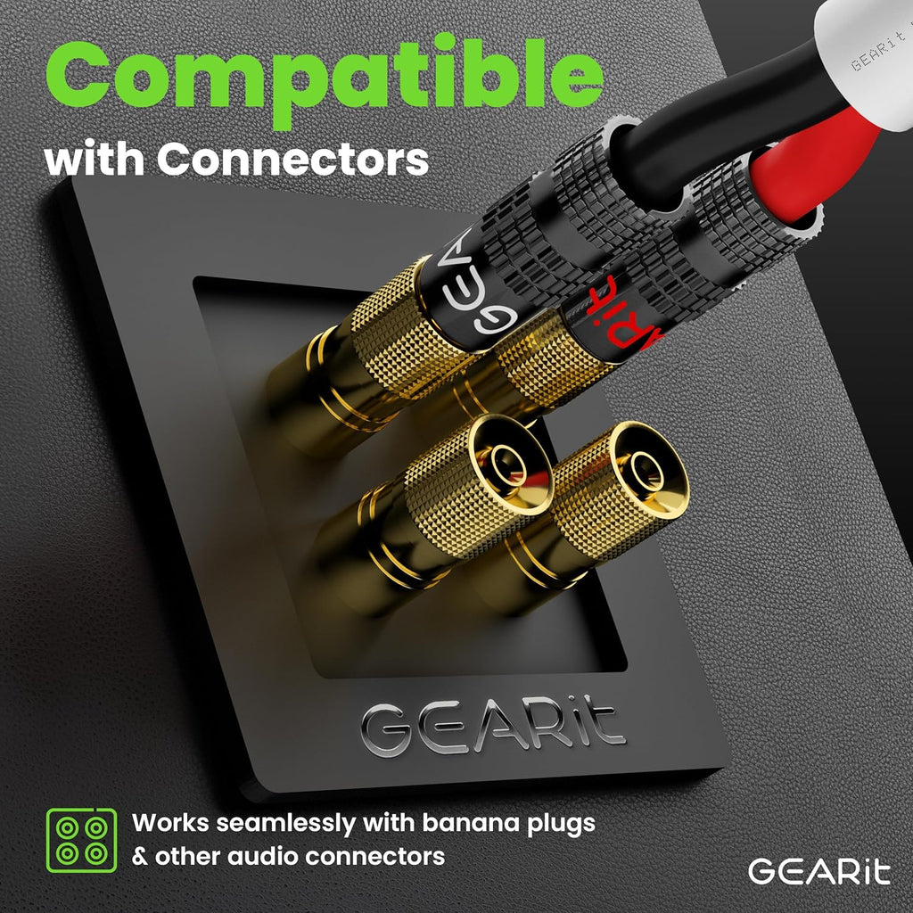 GearIT 12/2 Speaker Wire (100 Feet) 12AWG Gauge - in Wall Audio Speaker Wire Cable / CL2 Rated / 2 Conductors - OFC Oxygen-Free Copper, White 100ft