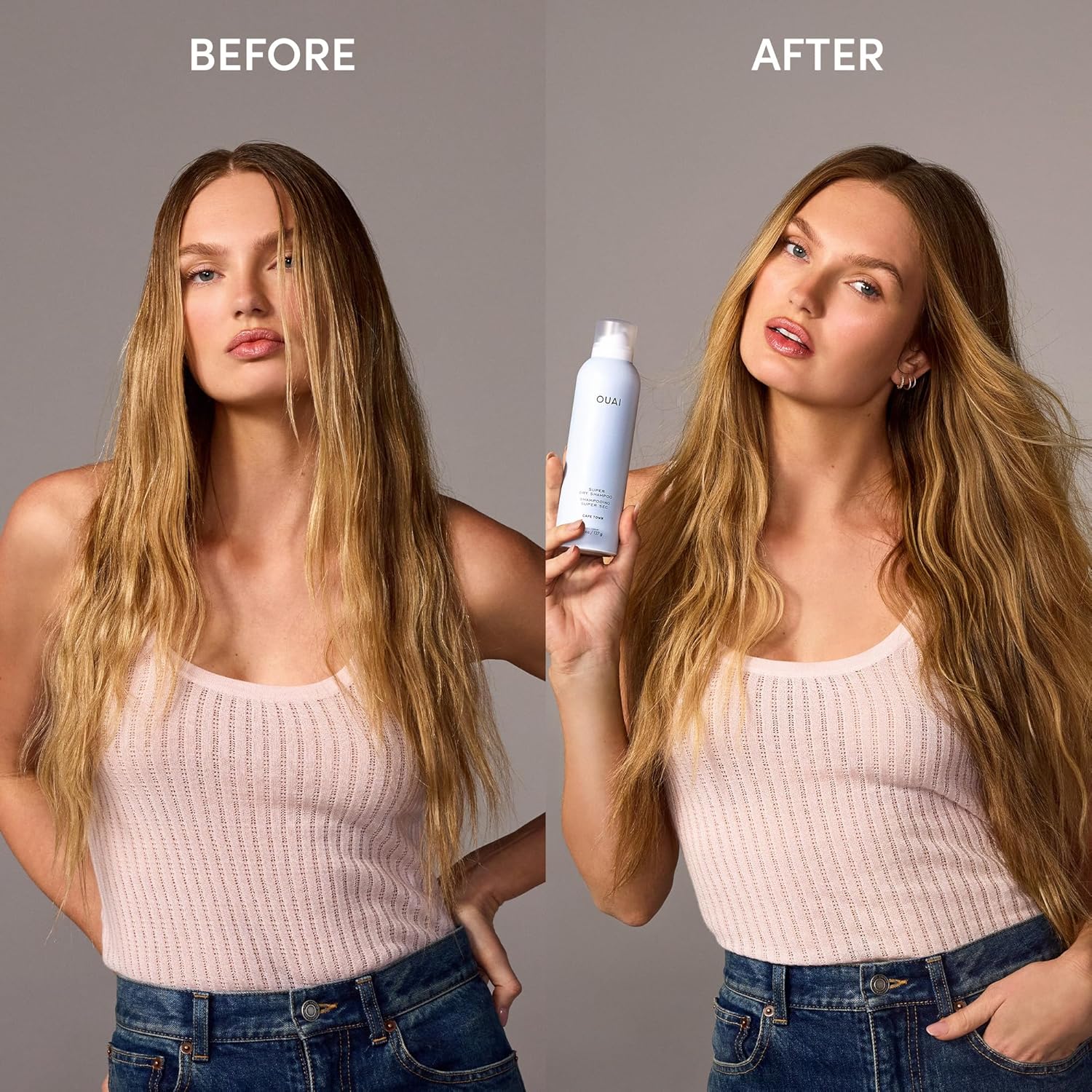 OUAI Super Dry Shampoo - Volumizing Dry Shampoo - Absorbs Oil, Dirt Sweat - Blends Seamlessly into Hair with Zero Residue Enriched with a Long-Lasting Scent - Cape Town (4.5 oz)