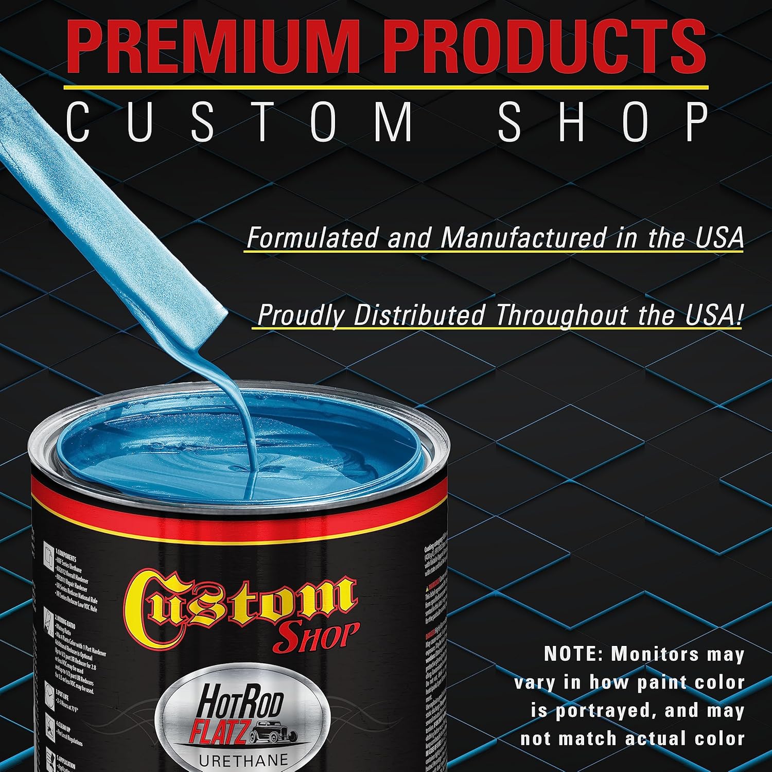 Custo Sho Electri Blu Metalli Ho Ro Flat Fla Matt Sati Urethan Aut Pain Complet Gallo Pain Ki Professiona Lo Shee Automotive Ca Truc Coating 4: Mi Ratio