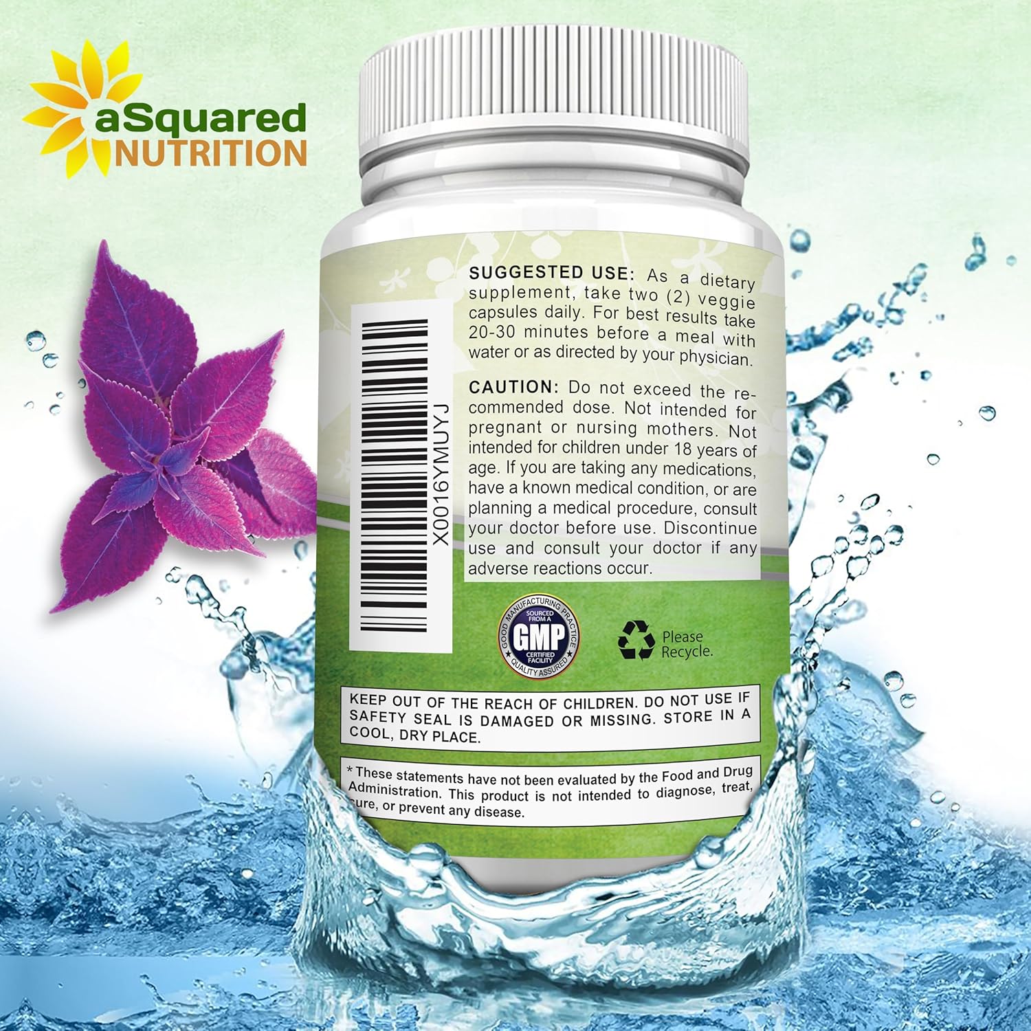 aSquare Nutritio Forskoli 500m Ma Strength-18 Capsules,Forskoli Supplemen fo Pur Weigh Los Fuel Coleu Forskohli Roo Forskoli Die Pills Bell Buste Fa Burne 2 Sli Tri Lose