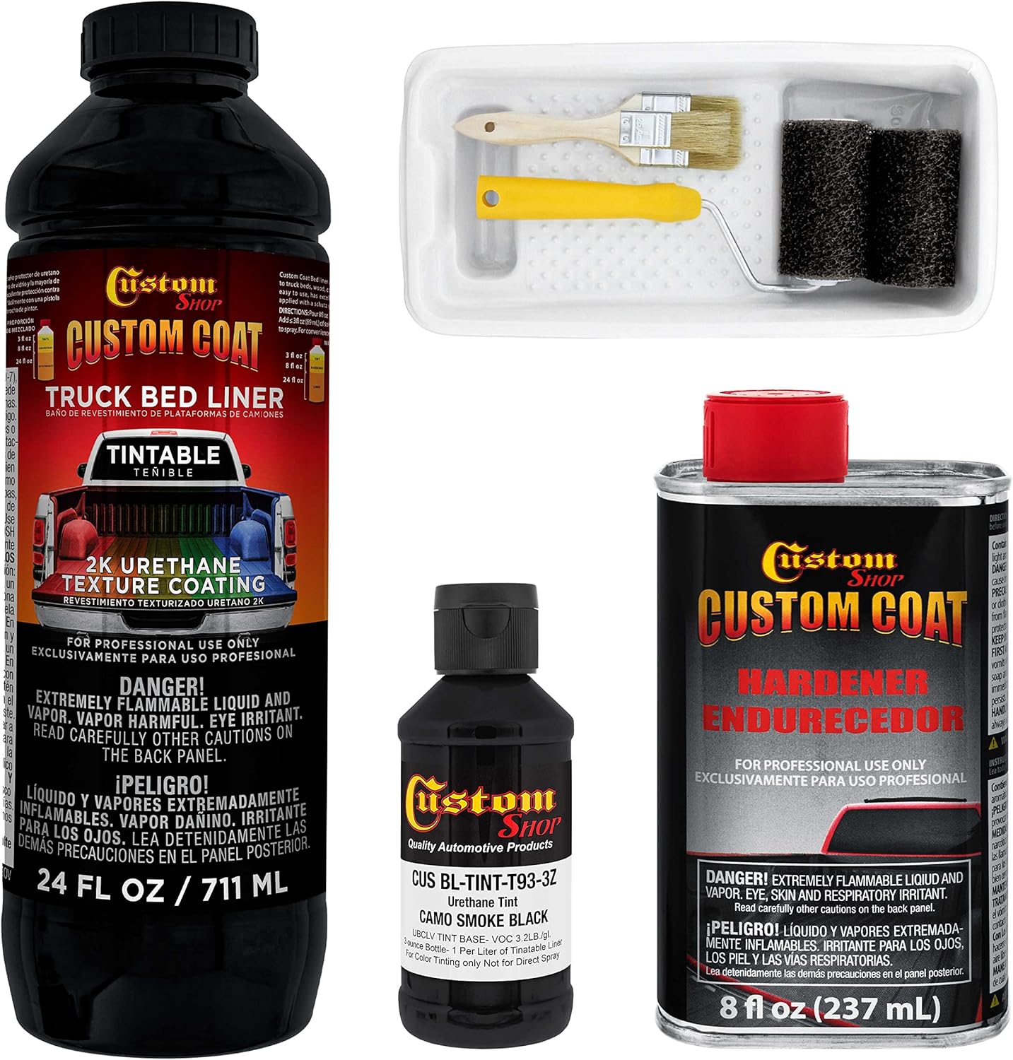 Custo Coa Federa Standar Colo 3703 Cam Smok Blac T9 Urethan Roll-On Brush-O o Spray-O Truc Be Liner Quar Ki wit Rolle Applicato Ki Texture Ca Aut Protectiv Coating