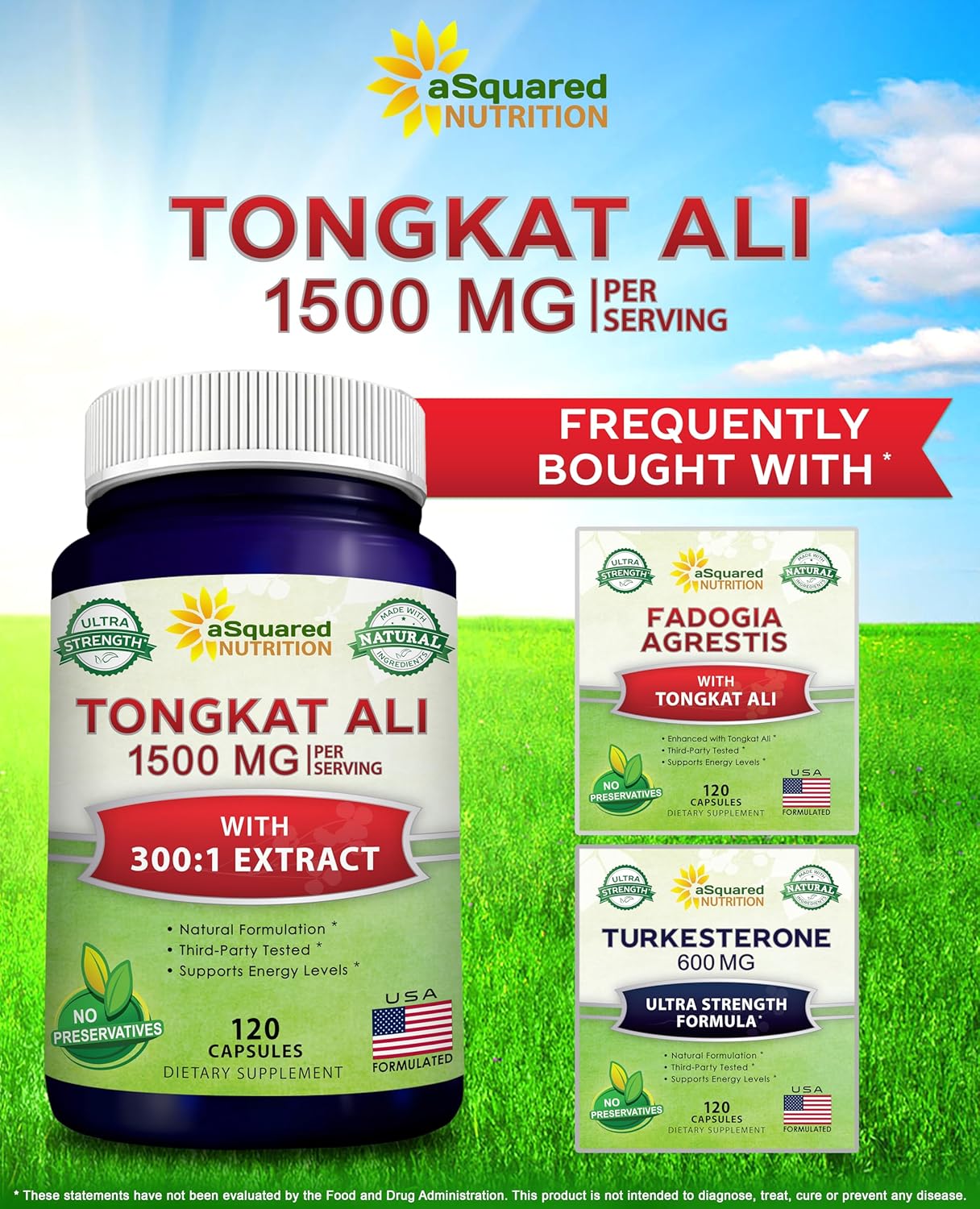 aSquare Nutritio Tongka Al 1500m 12 Capsule Longjac (Eurycom Longifolia Extrac Supplemen Lon Jac Roo Powde Pill Tongka Al fo Me Women