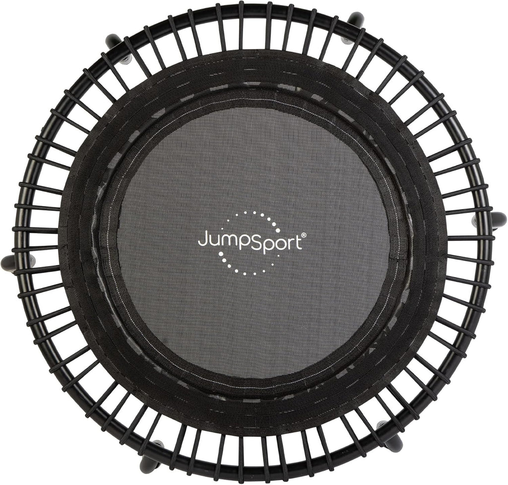 JumpSport Essential Steel-Frame Adult Mini Fitness Trampoline, 39inch, Models 220, 230 & 250 - Indoor Rebounder Exercise & Workout Equipment w/ No-Tip Stable Arched Legs, 250 Lbs Weight Rating