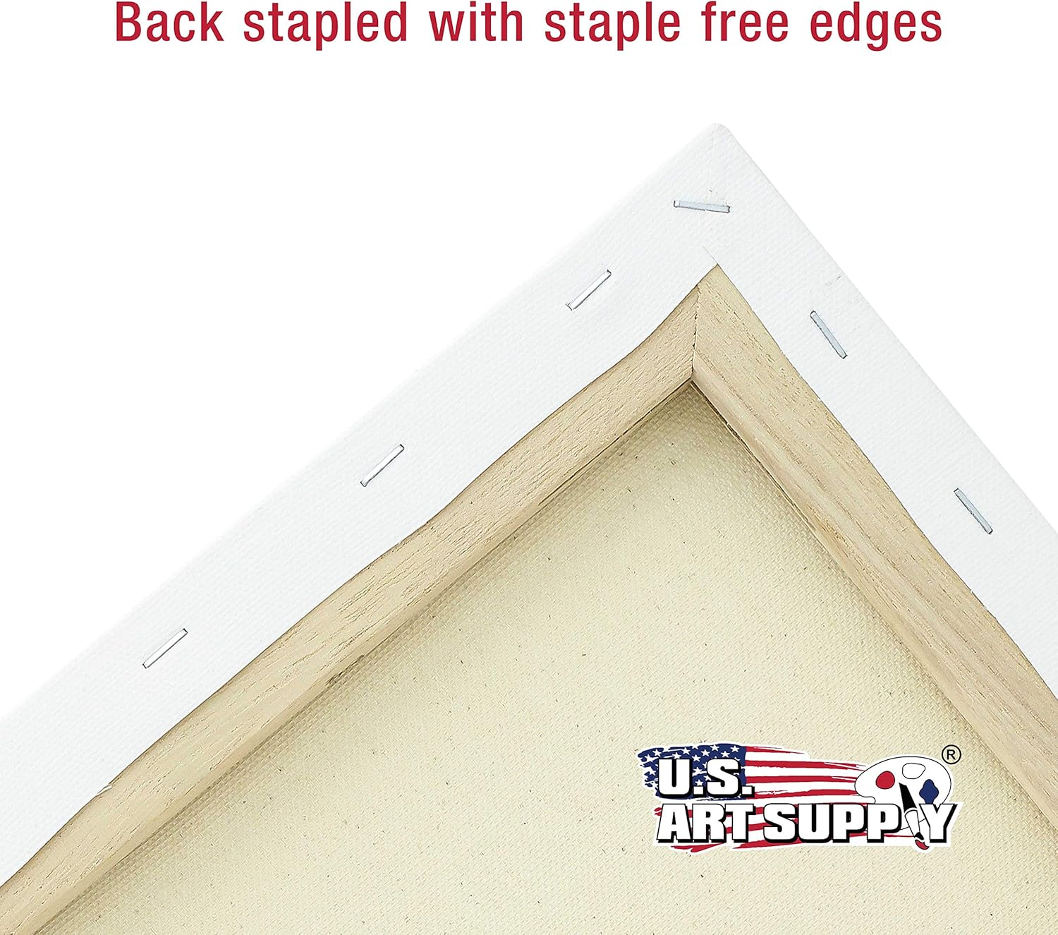 U.S. Art Supply Professional Quality Stretched Canvas, Multipack of 10 Small Sizes, 2 Each 4x4, 5x7, 8x10, 9x12, 11x14 Inches - 12-Ounce Primed, 3/4inch, 100% Cotton - Painting, Acrylic Pouring, Oil