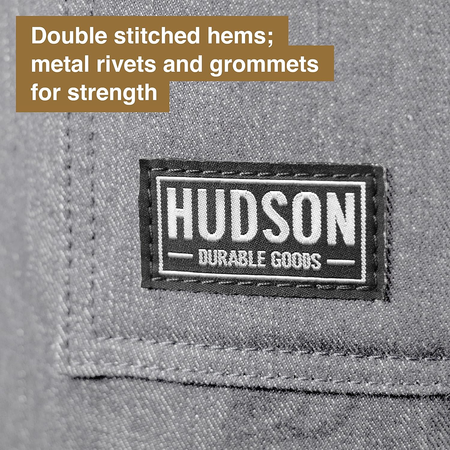 Hudson Durable Goods - Professional Grade Chef Apron for Kitchen, BBQ Grill