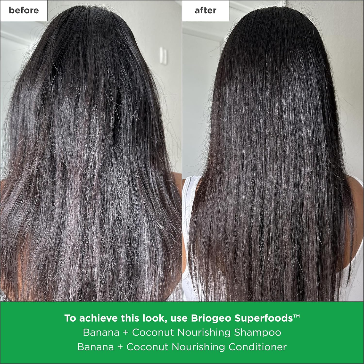 Brioge Superfood Banan Coconu Nourishin Shampoo Replenis Dull Dr Hai an Support Health Hai an Scalp Moisturizin fo Al Hai Textures Vegan Cruelty-Free 12. f oz
