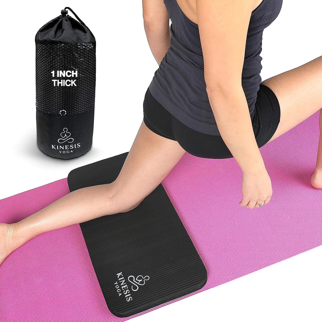 Kne Pa Cushio Extr Thic inc (25mm fo Pai Fre Yog Include Breathabl Mes Ba fo Eas Trave an Storag (Doe No Includ Yog Mat)
