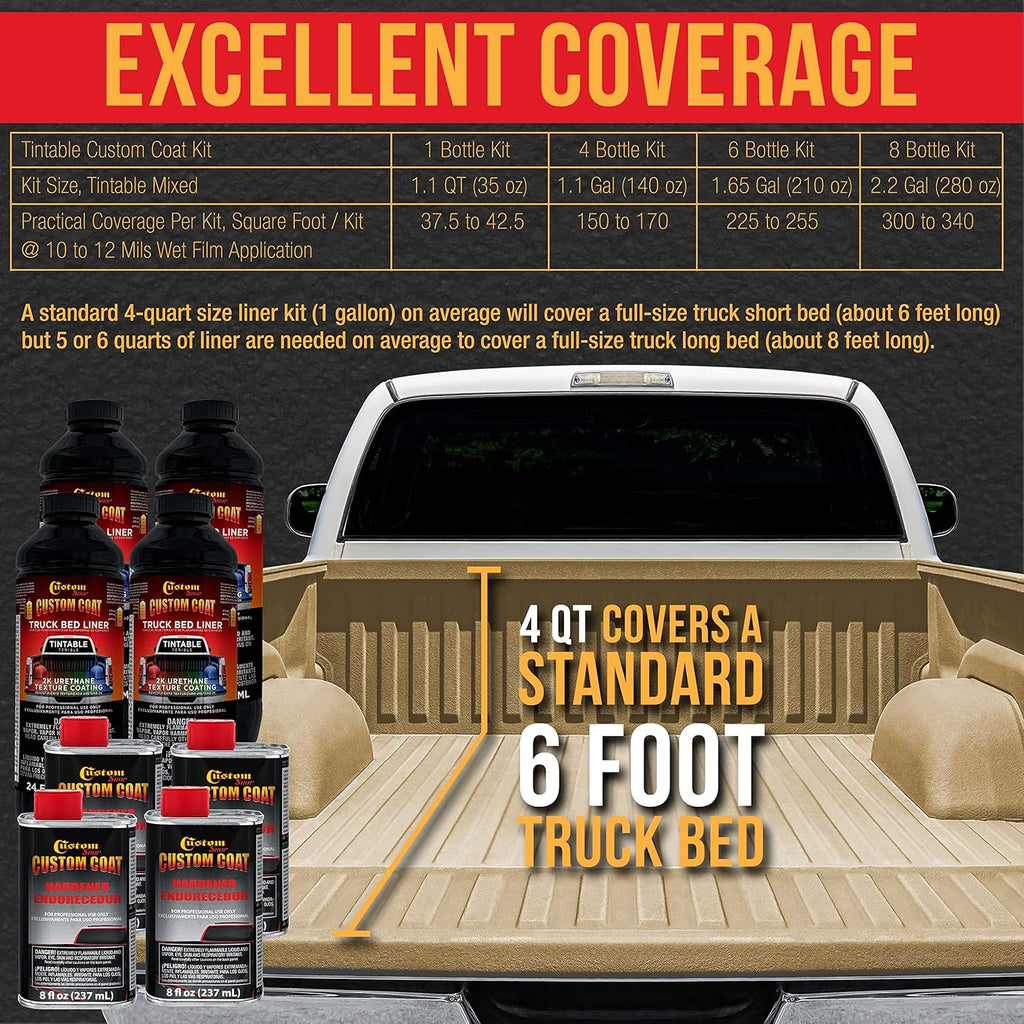 Custo Coa Shorelin Beig Quar Urethan Spray-O Truc Be Line Ki Eas Mixing Jus Shake Shoo Professiona Durabl Texture Protectiv Coating Preven Sto Rus Car Aut Equipment