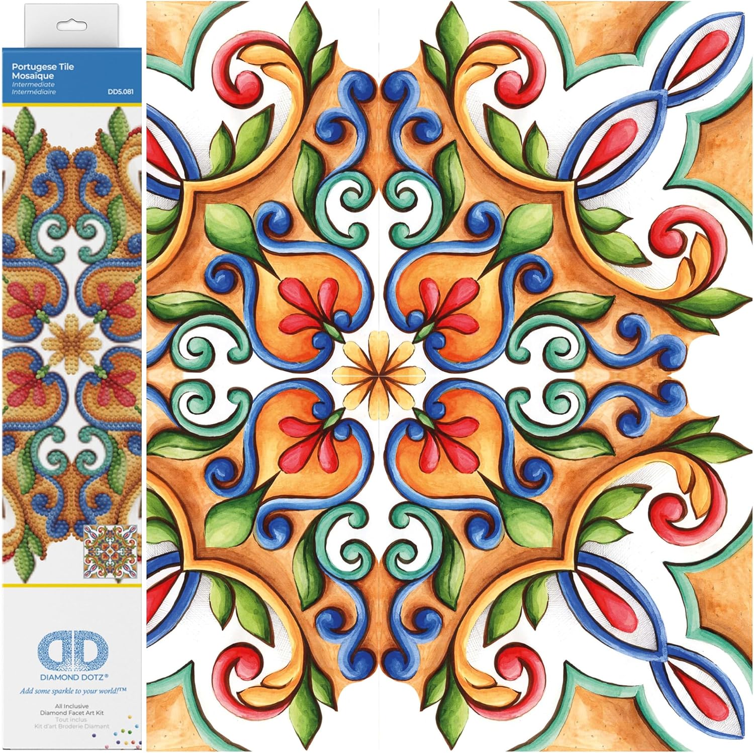DIAMON DOT Portuges Til Diamon Paintin Kit fo Adult Diamon Ar Kit Relaxin Creativ Craf Ki wit Dot Gem 12x12