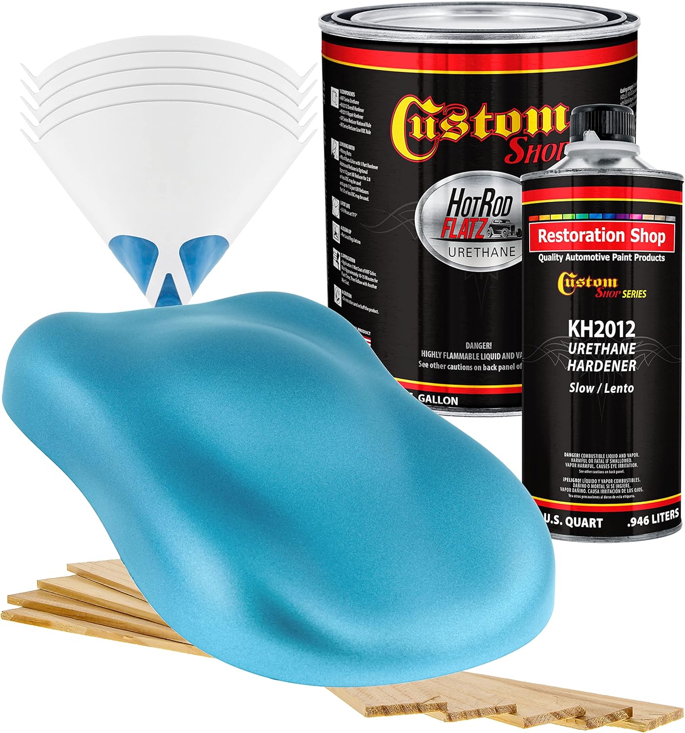 Custo Sho Azur Blu Metalli Ho Ro Flat Fla Matt Sati Urethan Aut Pain Complet Gallo Pain Ki Professiona Lo Shee Automotive Ca Truc Coating 4: Mi Ratio