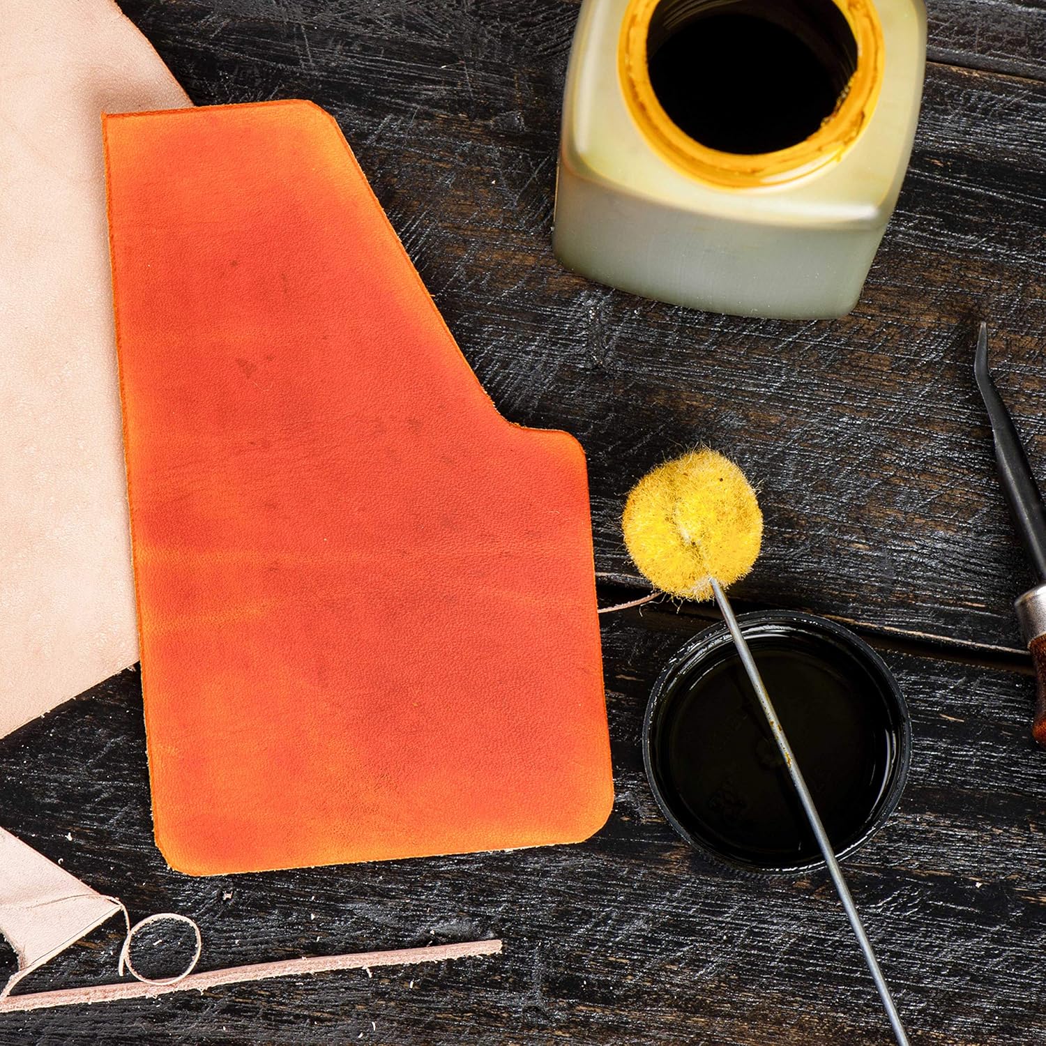 TC Globa Woo Dauber Bal Brus (Pac o 100 Applicato Too fo Leathe Dye Dying Staining Crafting DI Craft Projects Gluing Contac Cement Sho Shin Polis Daub Swab Wipe Spread