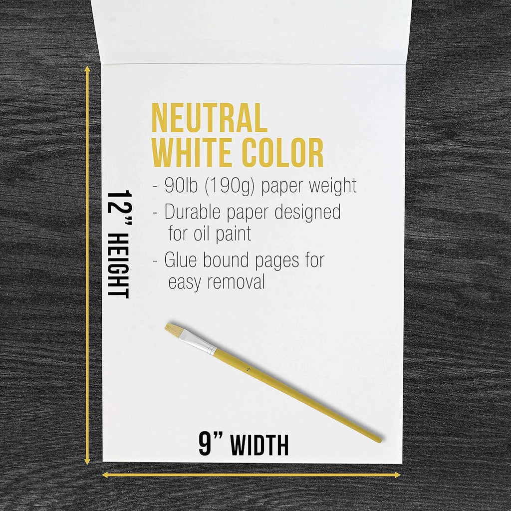 U.S Ar Suppl 9inc 12inc Premiu Heavy-Weigh Oi Paintin Pa ( Pack 3 Sheet Total 90l (190gsm Oi Paste Pape fo Student an Adults