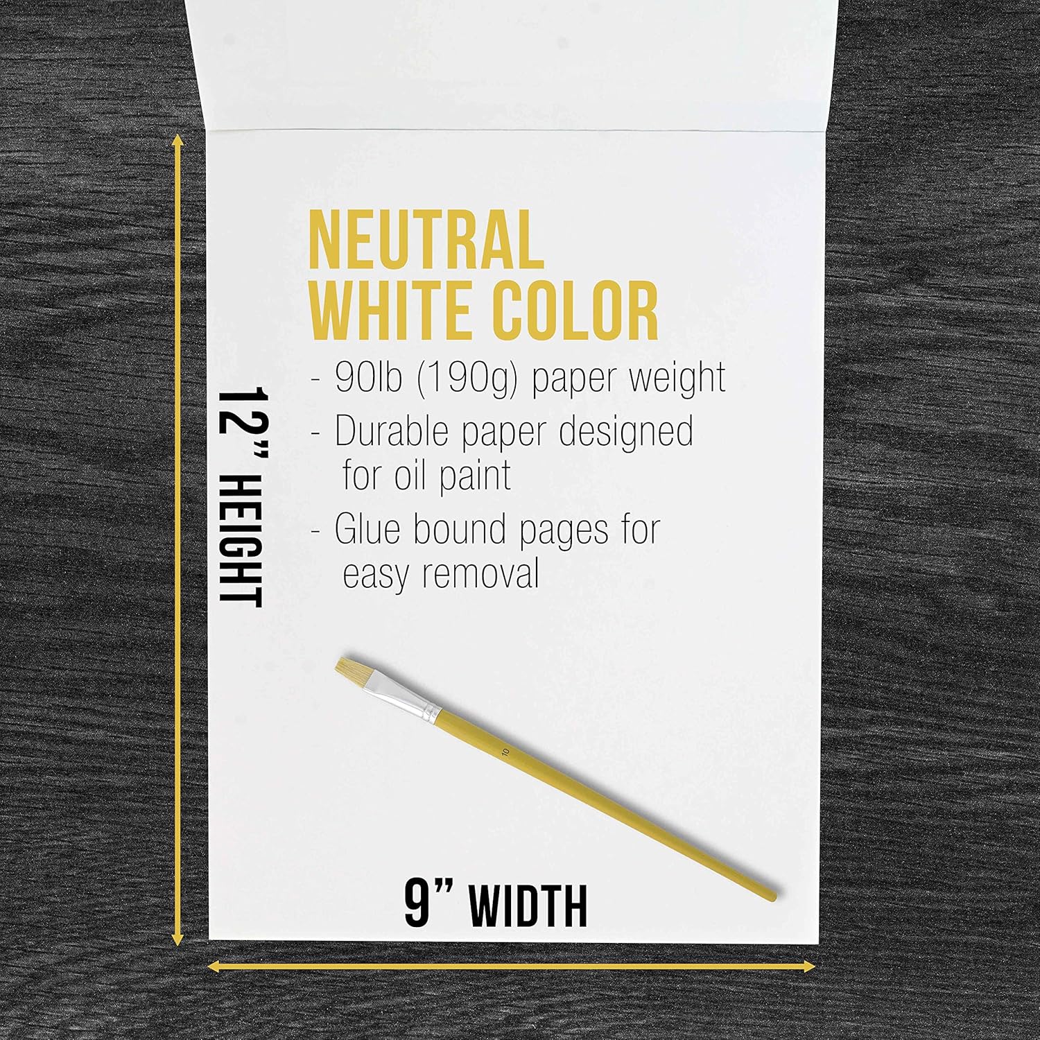U.S Ar Suppl 9inc 12inc Premiu Heavy-Weigh Oi Paintin Pa ( Pack 3 Sheet Total 90l (190gsm Oi Paste Pape fo Student an Adults