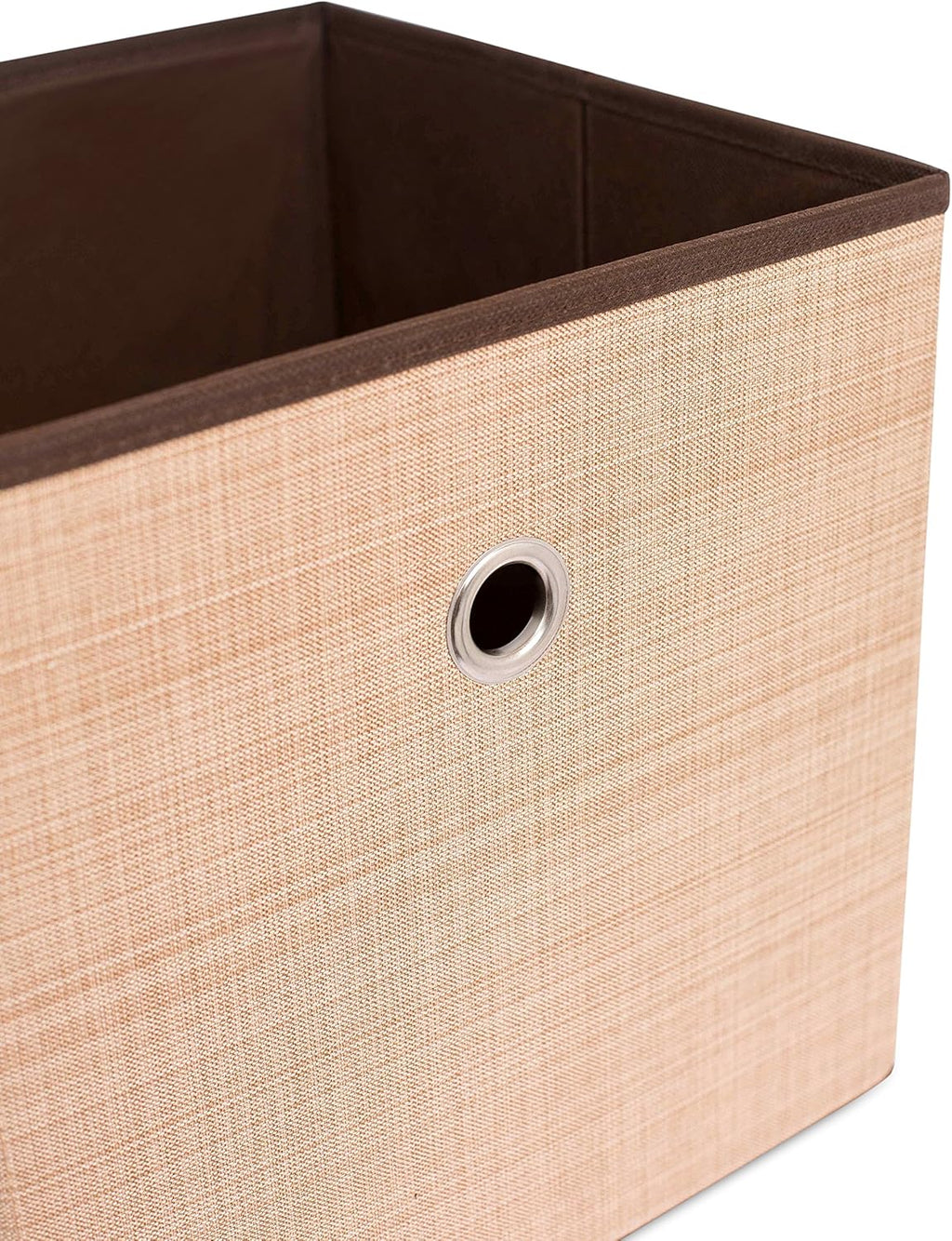 Internet' Bes Canva Storag Bi Durabl Storag Cub Bo Baske Containe Clothe Nurser Toy Organize Brow (Beige)