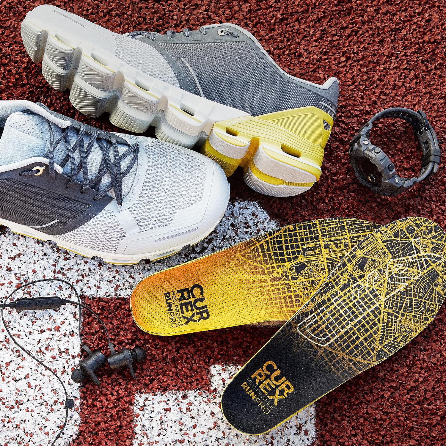 Currex Runpro Insoles for Running Shoes ¨C Arch Support Inserts to Help Prevent Injuries Boost Performance ¨C Men Women ¨C High Arch, Small