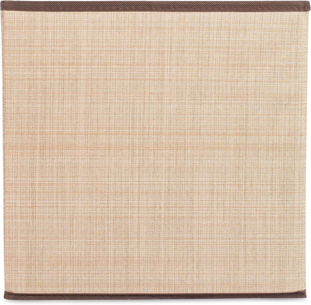 Internet' Bes Canva Storag Bi Durabl Storag Cub Bo Baske Containe Clothe Nurser Toy Organize Brow (Beige)