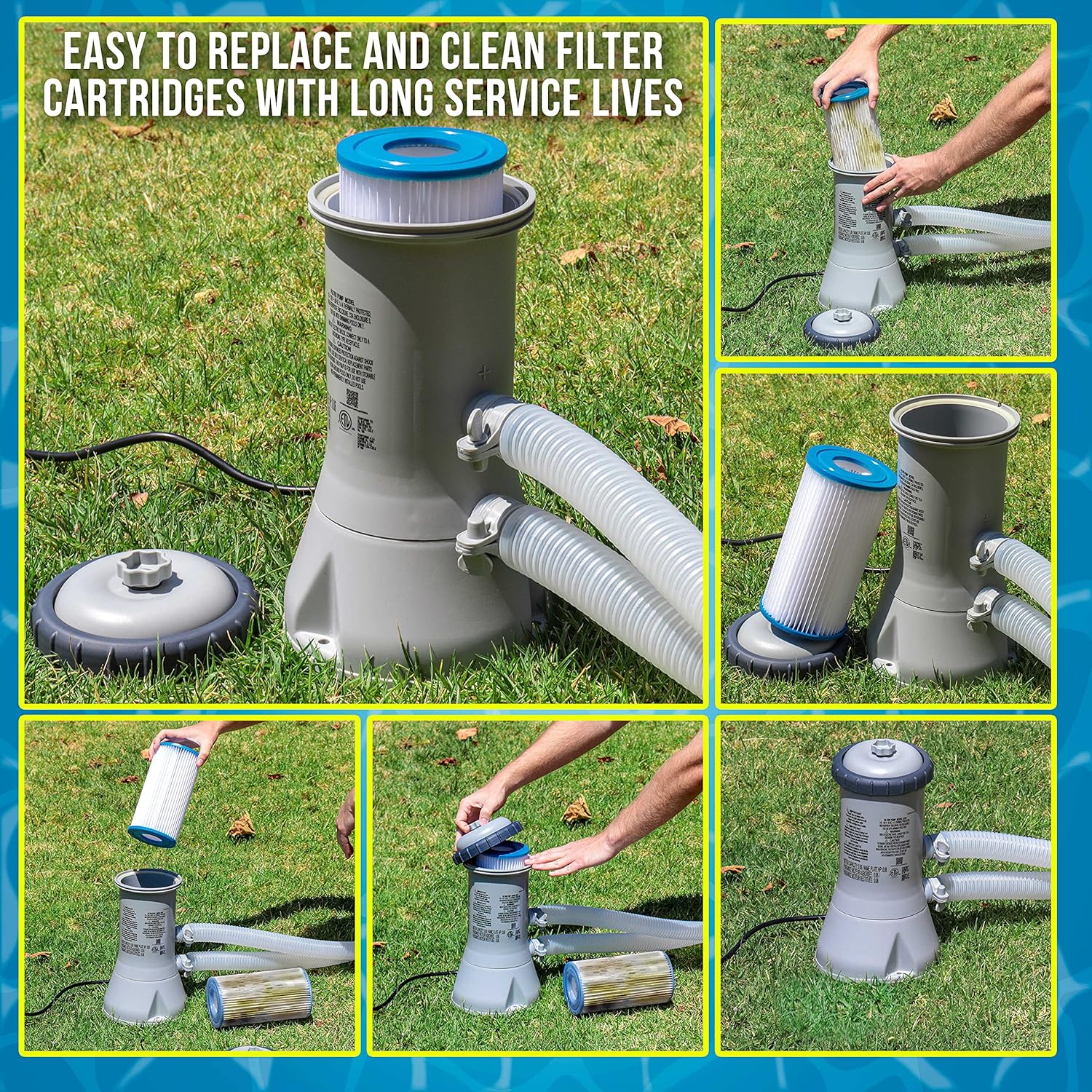 U.S Poo Suppl Pac o Universa Replacemen Filte Cartridges Typ o  Compatibl wit Abov Groun Swimmin Poo Pump Usin Typ o Filter Provide Premiu Clea Wate Filtration