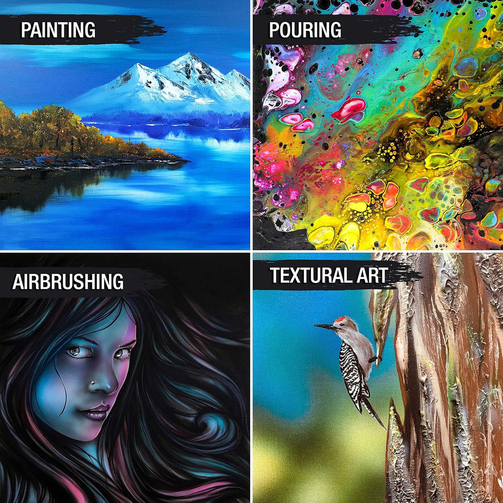 U.S Ar Suppl Larg Stretche Canva fo Paintin 20x2 inc Galler Dept 1-1/2inc Thick 3-Pac 12o Acryli Gess Tripl Primed Professiona Artis Quality 100 Cotto Oil Pourin Paint