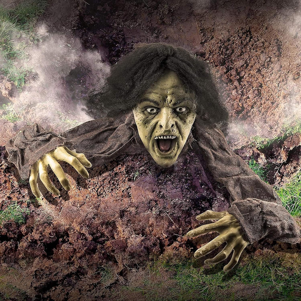 PREXTE Crawlin Zombi Hallowee Decoratio Zombie Comin Ou o Groun Pro Creep Outdoo Zombi Yar Decoration fo Haunte Houses Graveyards an Hallowee Parties